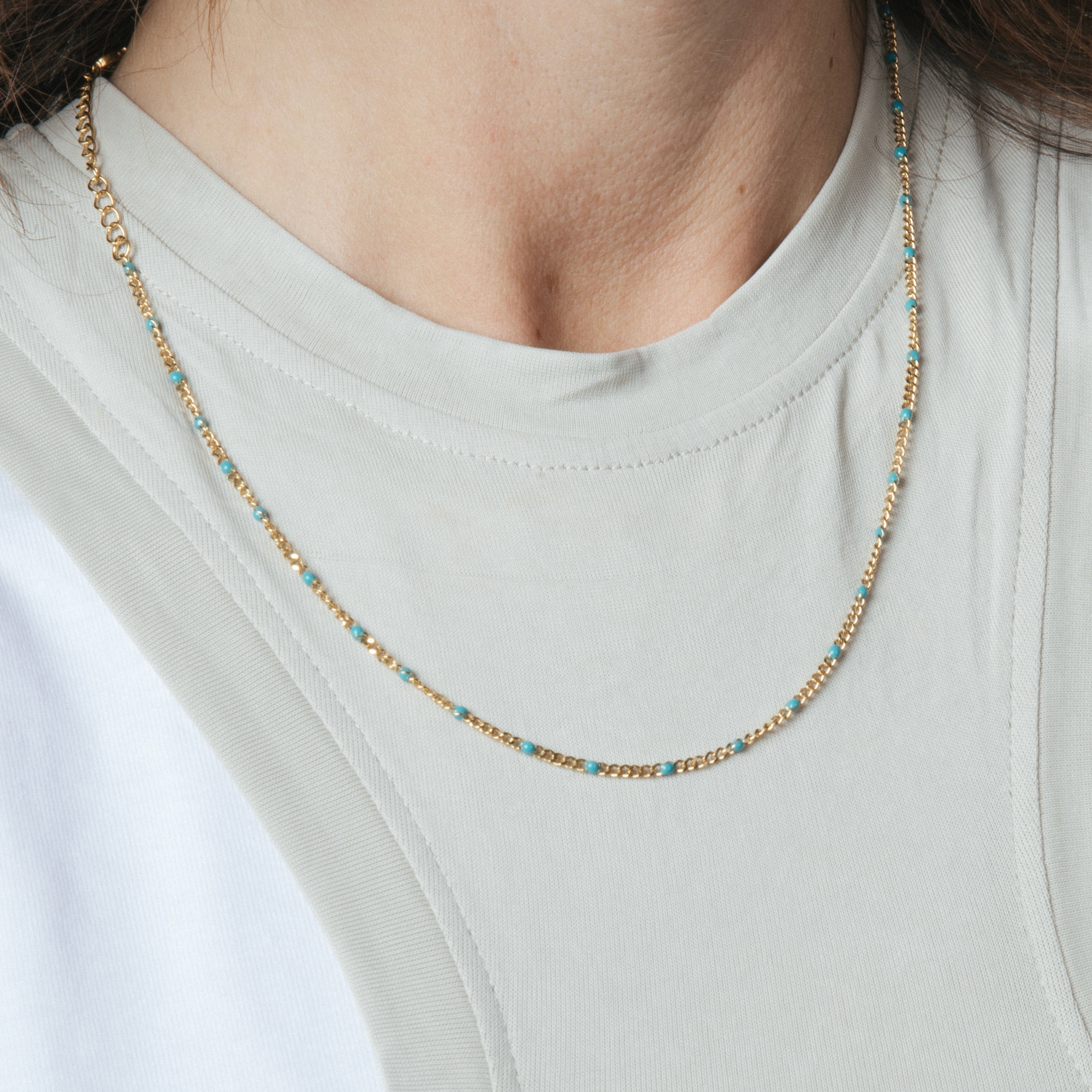 45cm 18k Yellow Gold-Plated Necklace - Abma