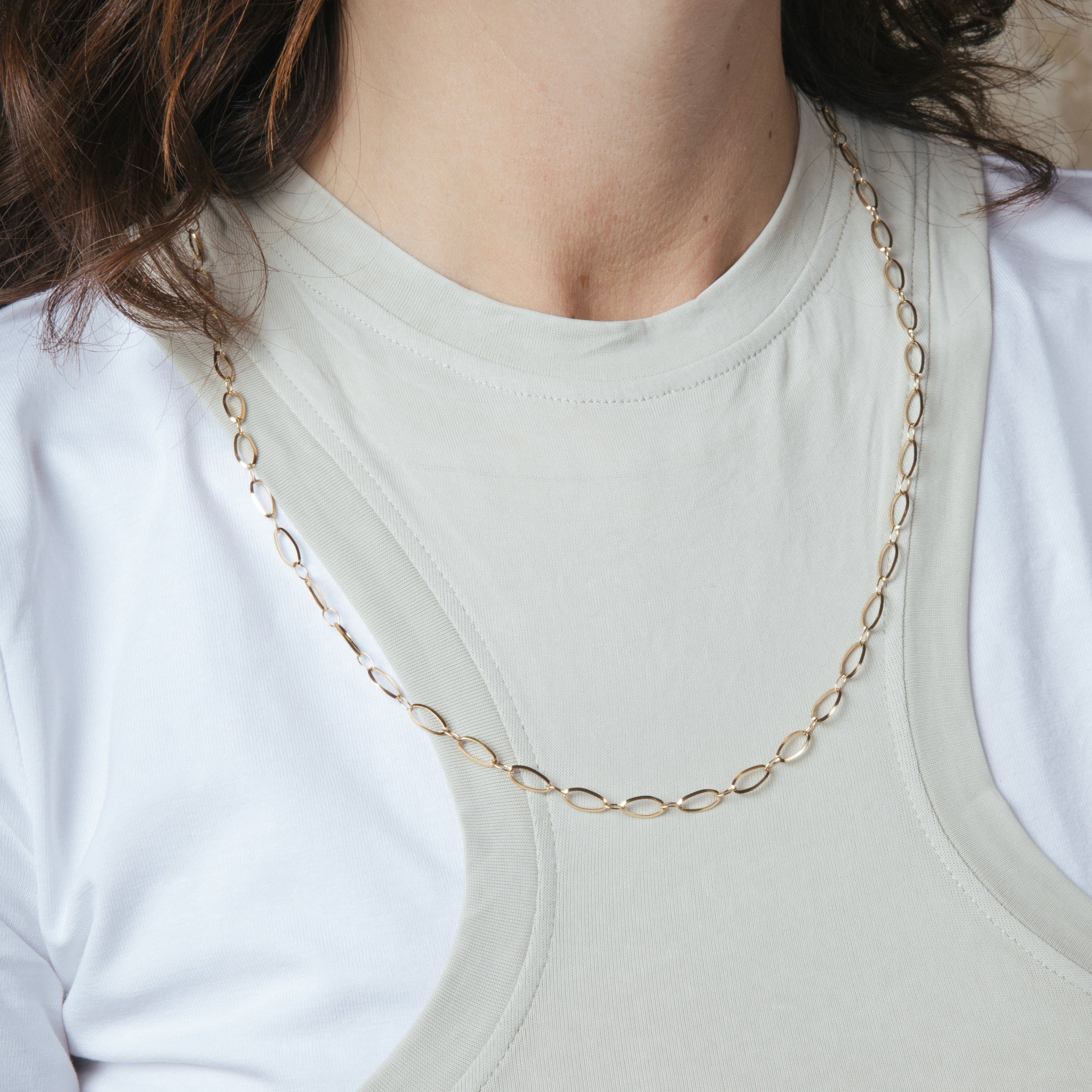 18k Yellow Gold Plated 60cm Necklace - Sasil