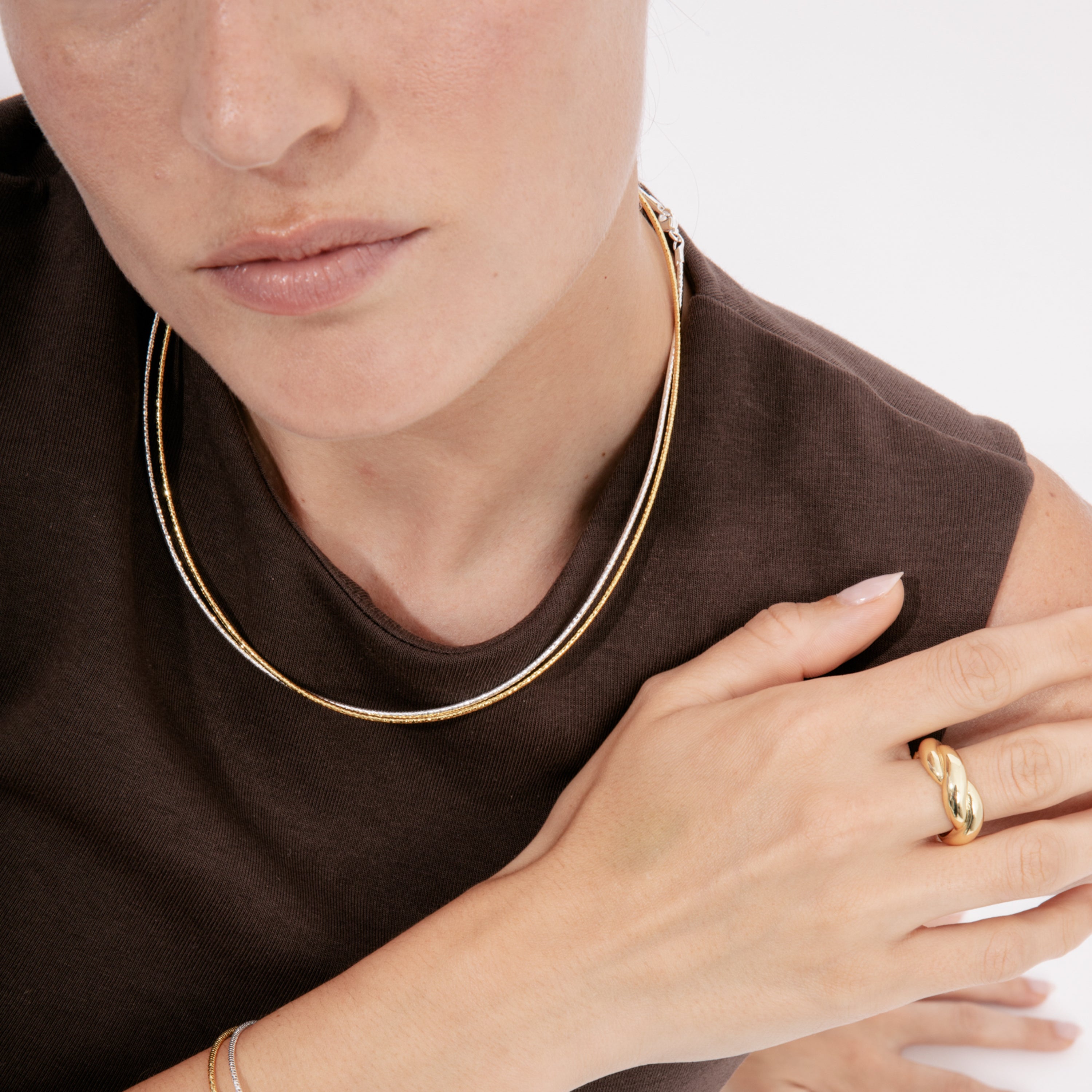 18k Yellow Gold Plated 46cm Necklace - Nui