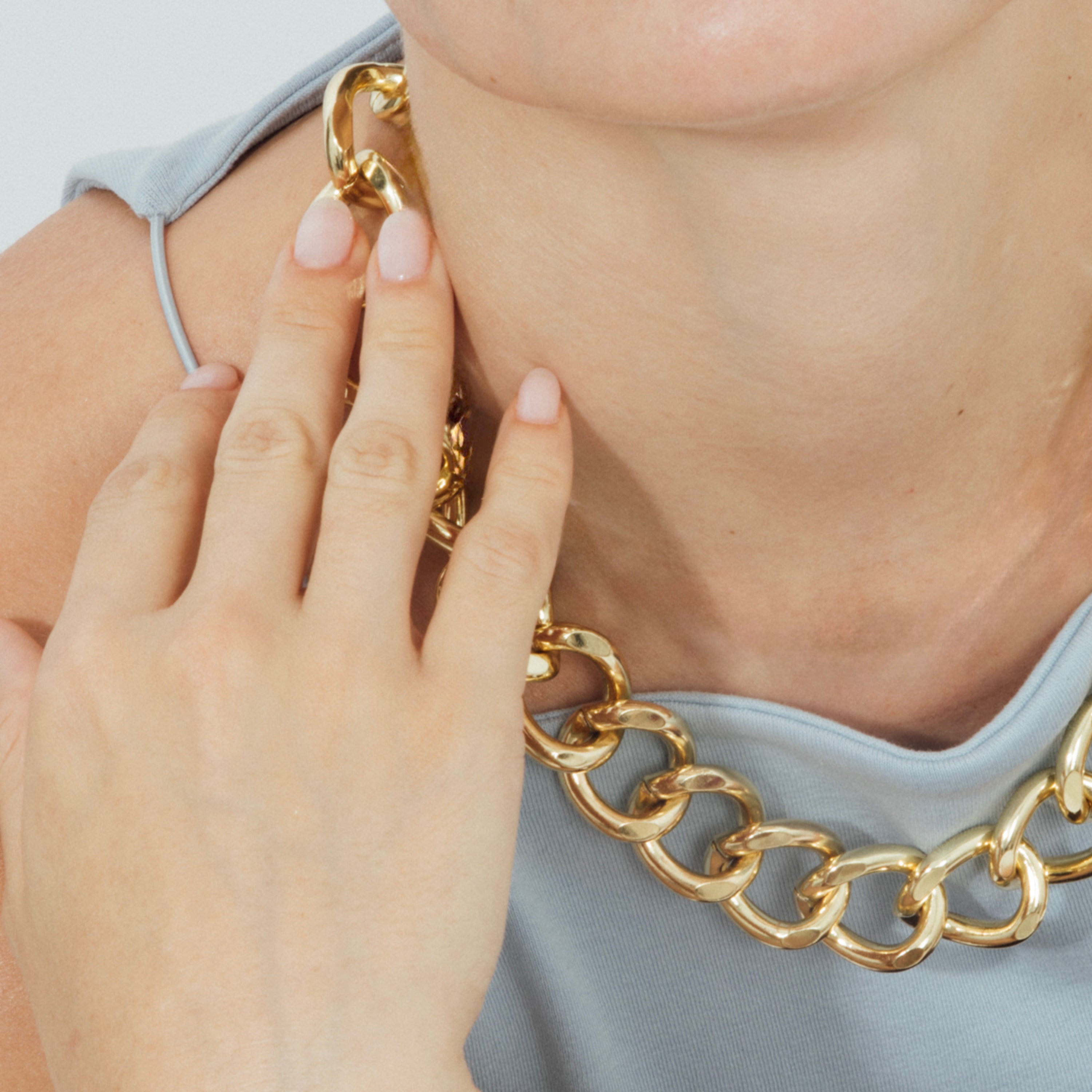 18k Yellow Gold Plated Necklace - 45cm - Moba