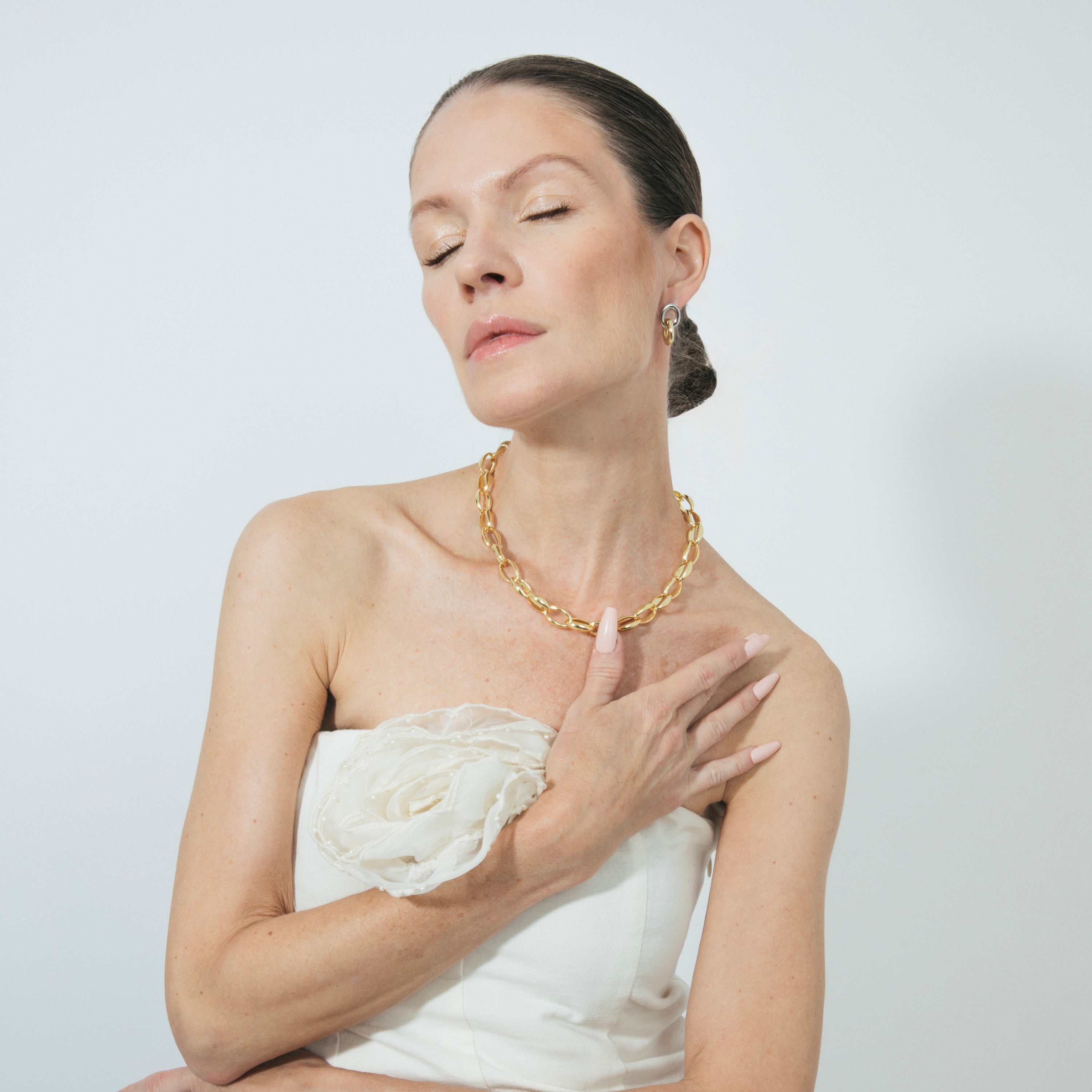 18k Yellow Gold 42cm Necklace - Hande