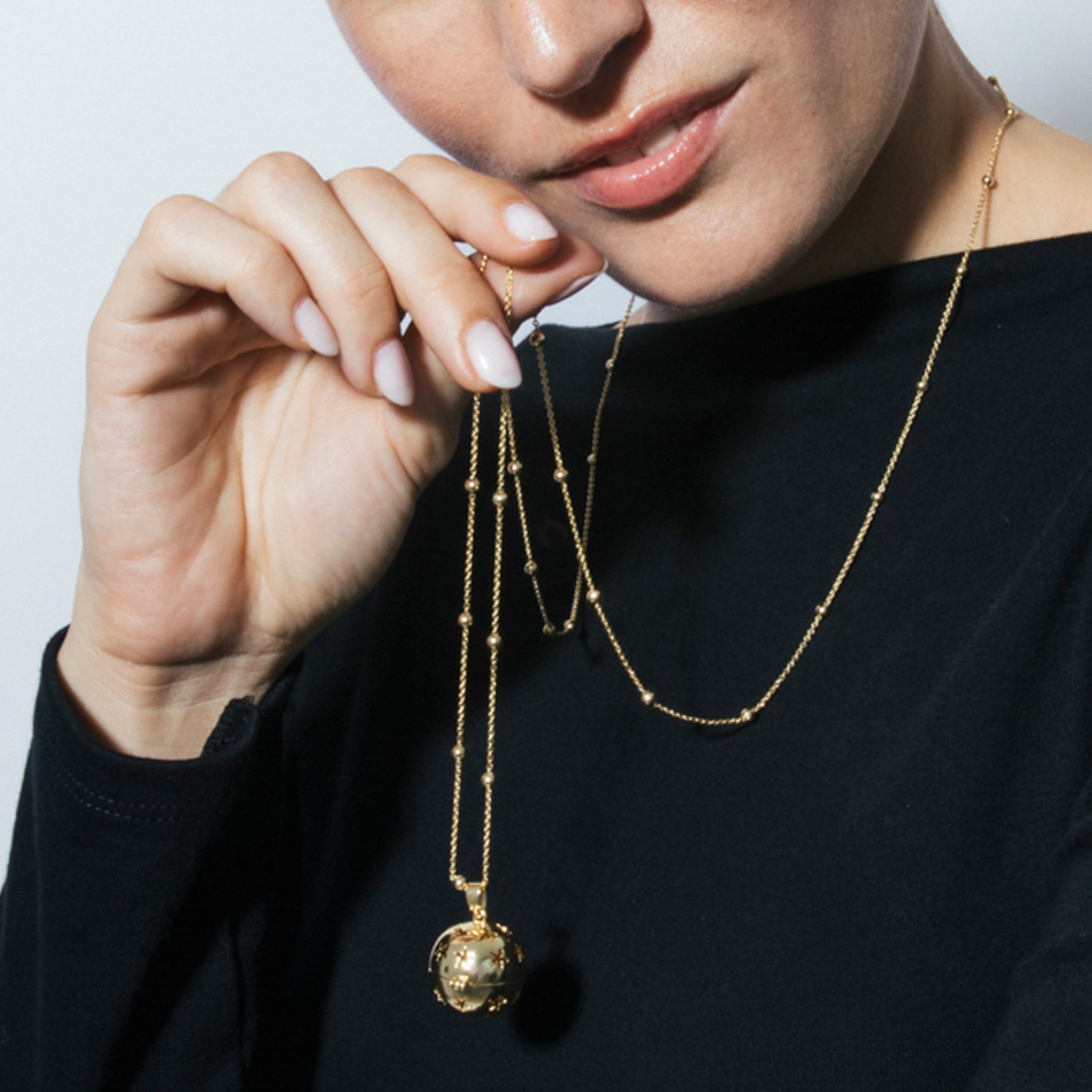 18k yellow gold-plated necklace - Yebah
