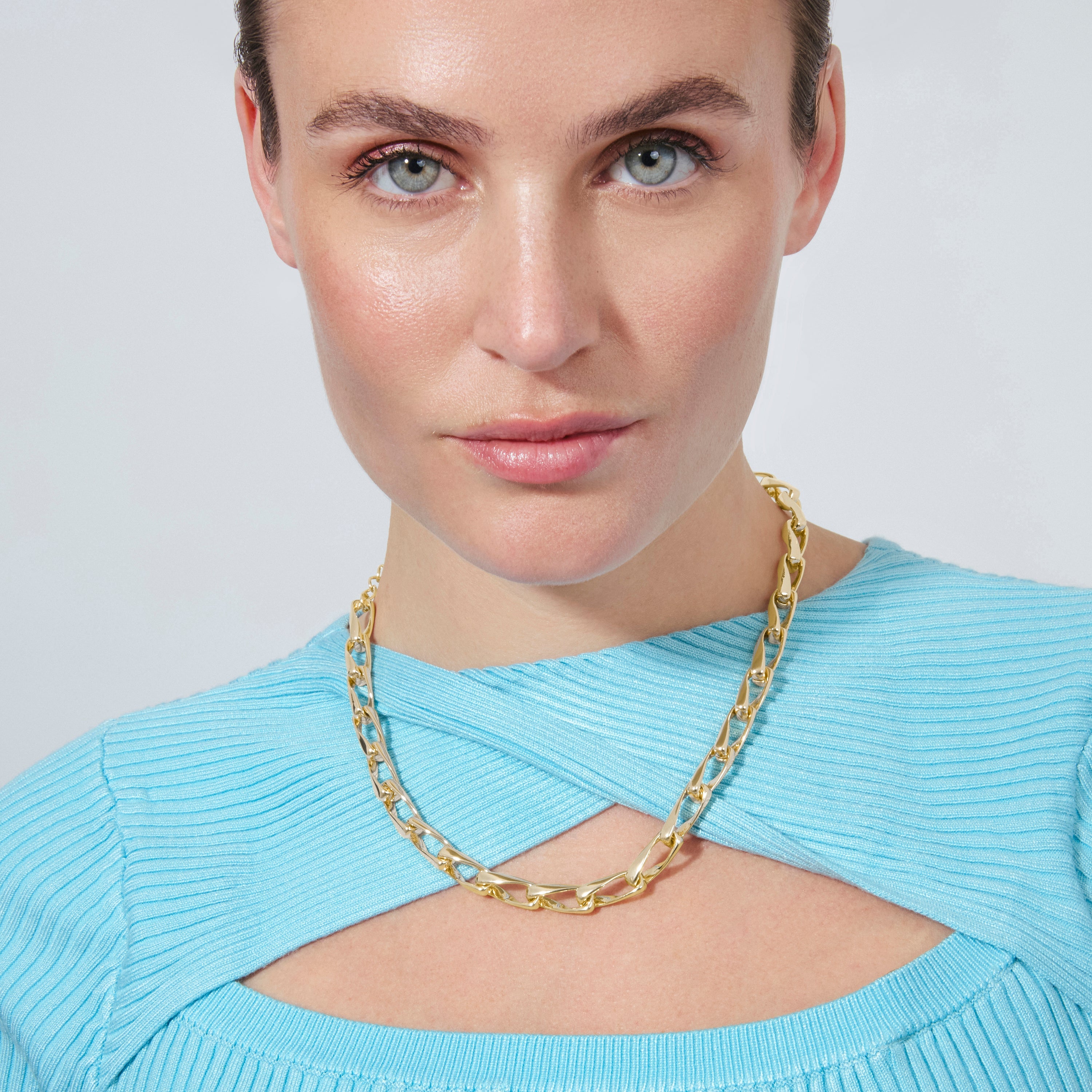 18k Yellow Gold-Plated Necklace - Rikar