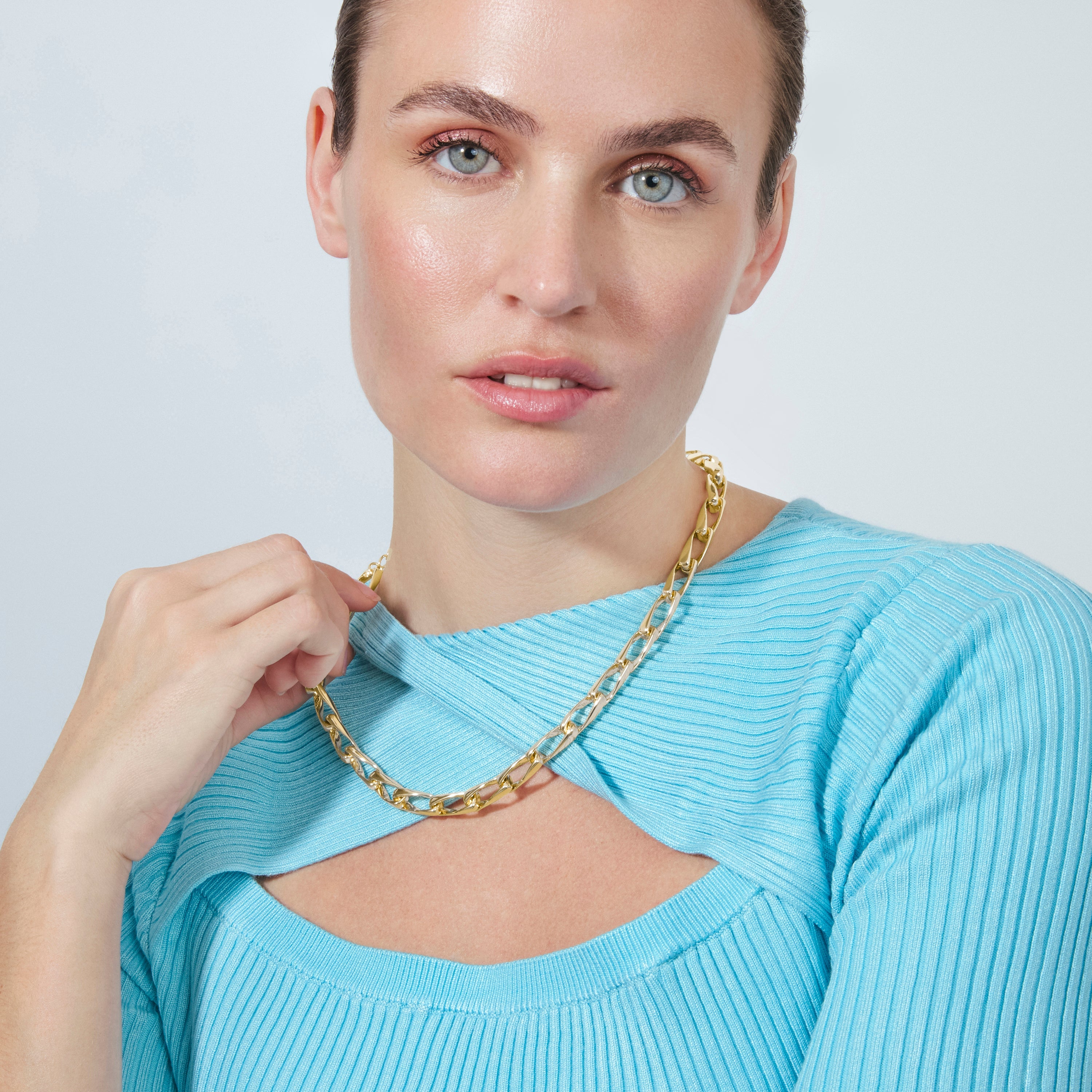 18k Yellow Gold-Plated Necklace - Rikar