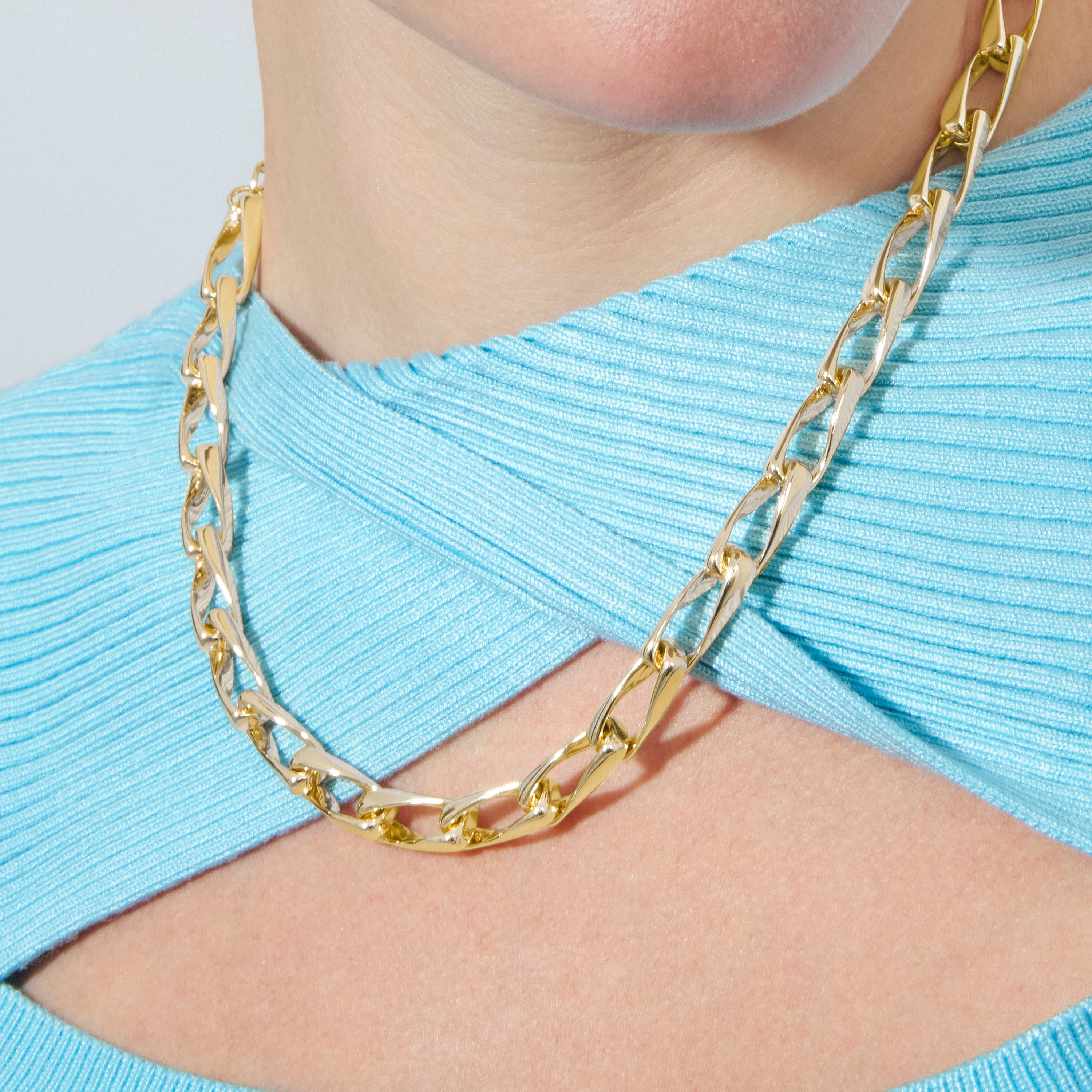 18k Yellow Gold-Plated Necklace - Rikar