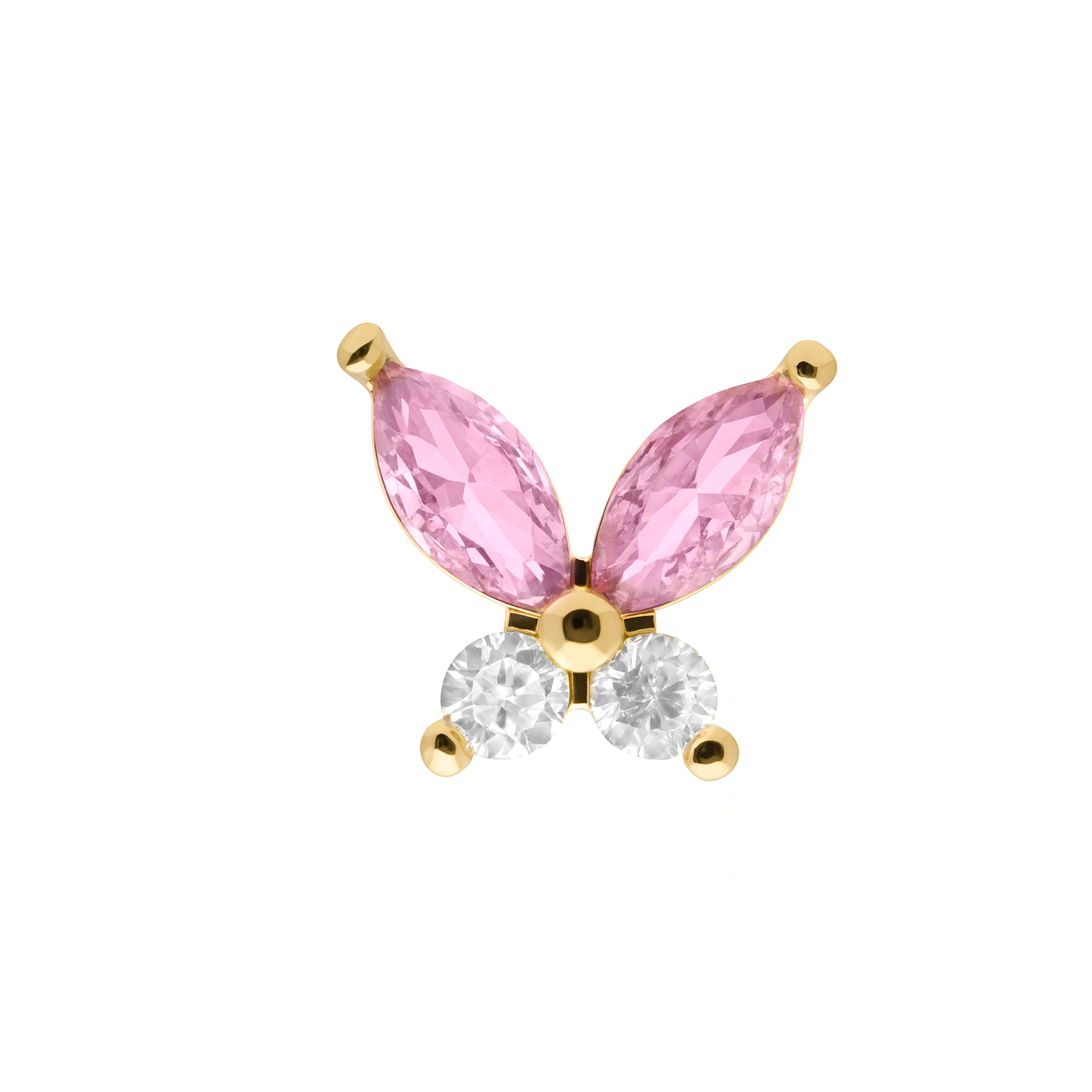 Multicolor Cubic Zirconia Piercing in 18k Yellow Gold - Suife