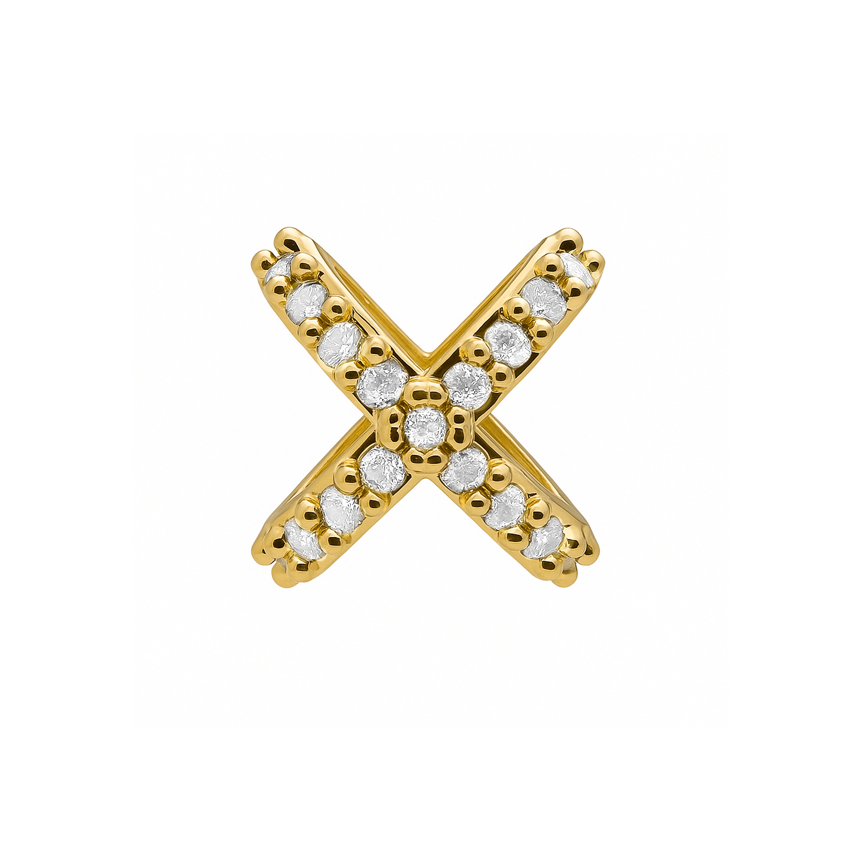 18k Yellow Gold-Plated CZ Piercing - Marza