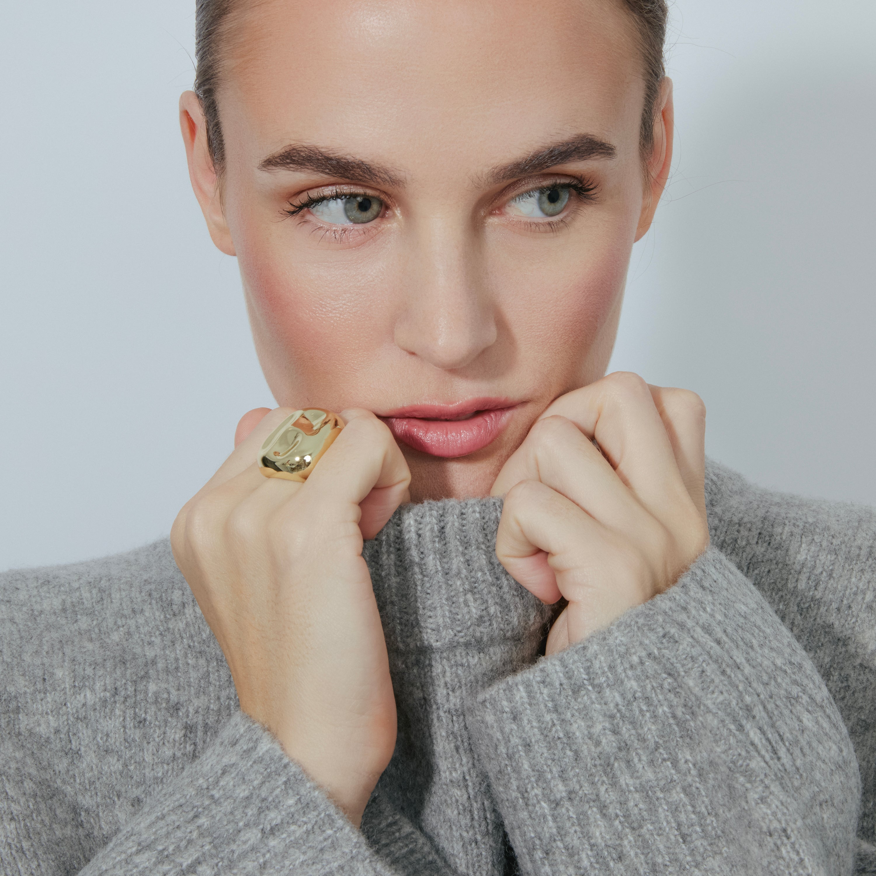 18K Yellow Gold Plated Ring - Fioak