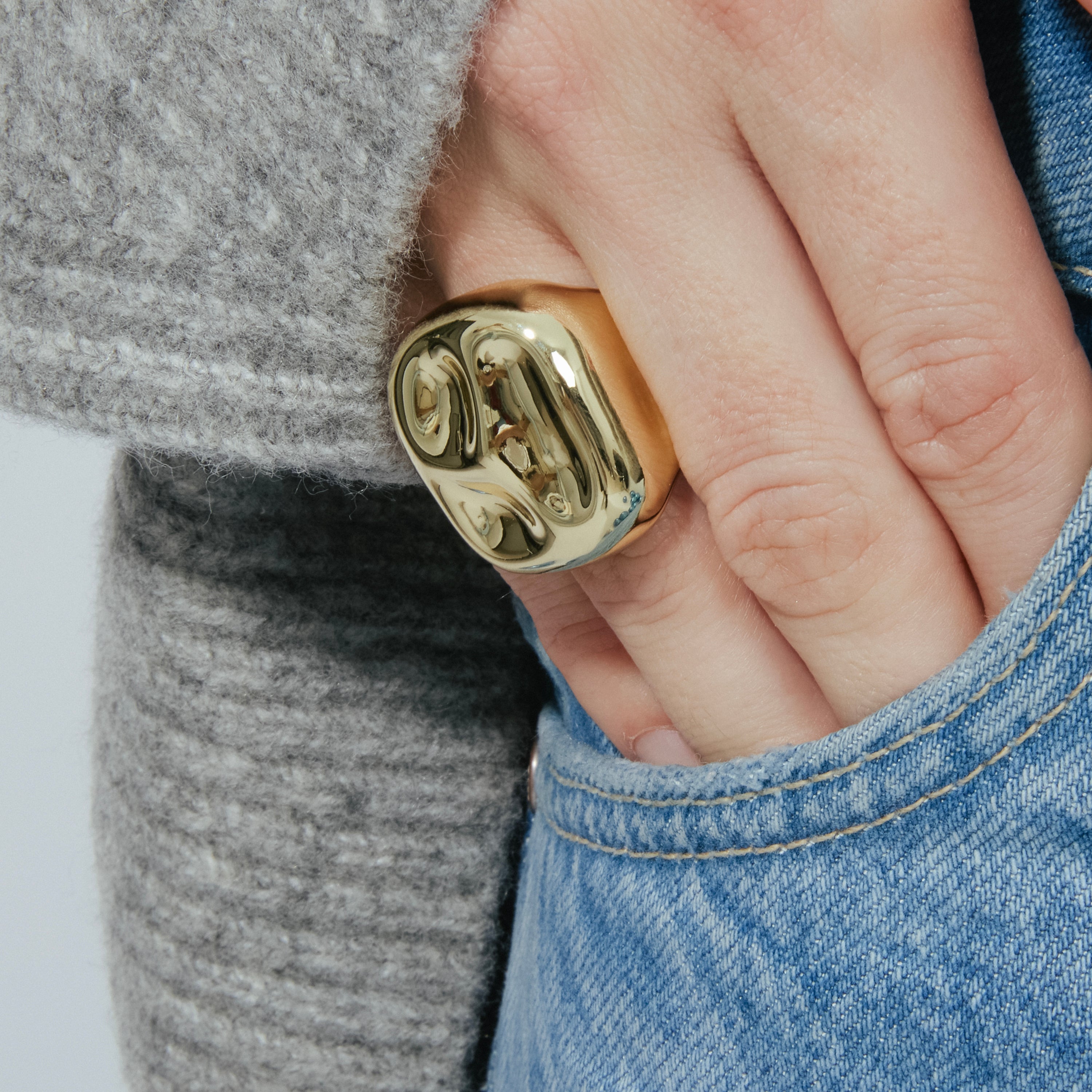 18K Yellow Gold Plated Ring - Fioak
