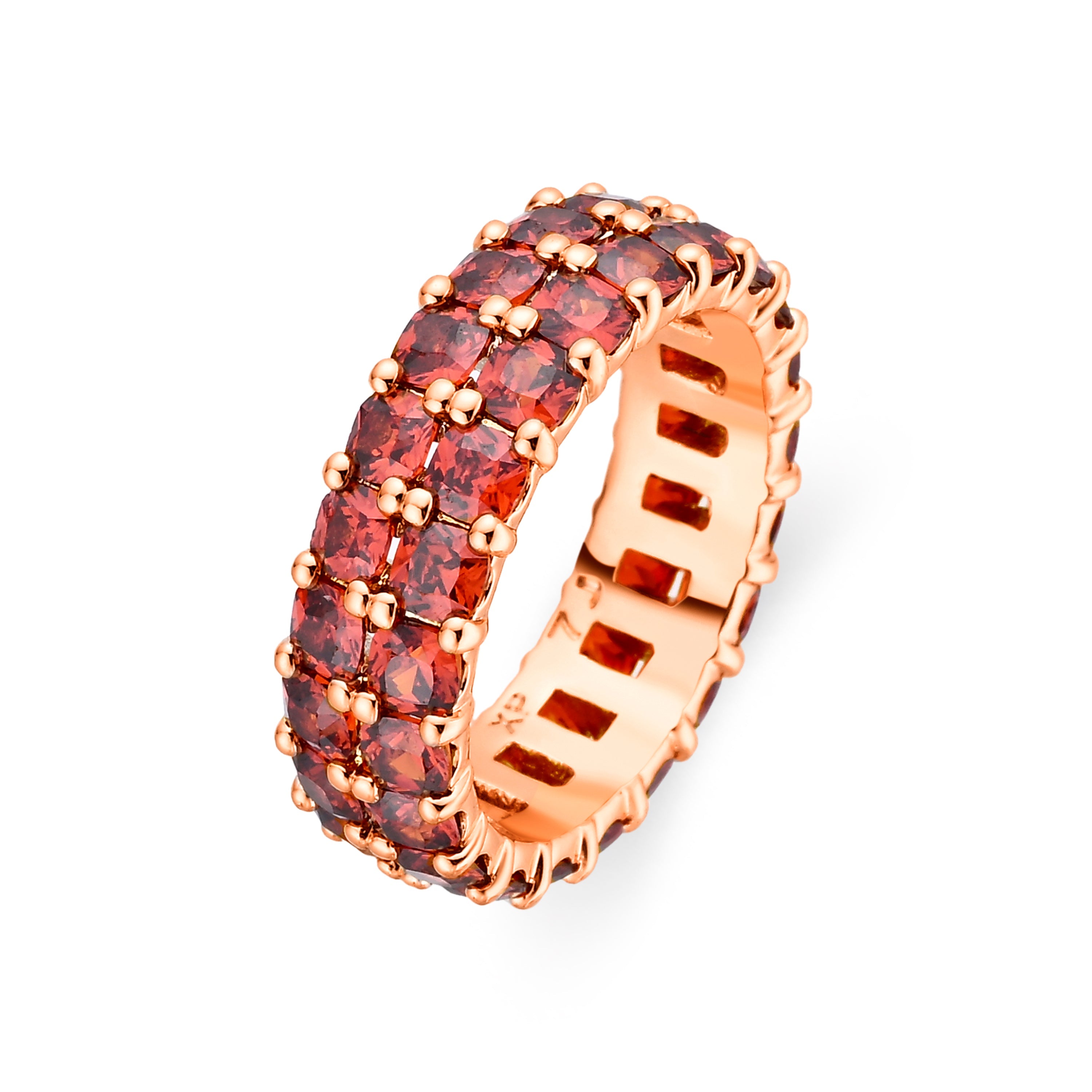 Ruby Zircon Ring with 18k Yellow Gold Finish - Tomi
