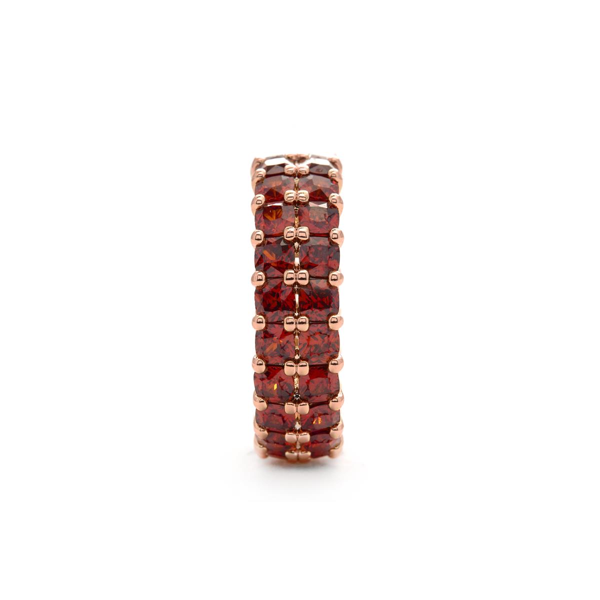 Ruby Zircon Ring with 18k Yellow Gold Finish - Tomi