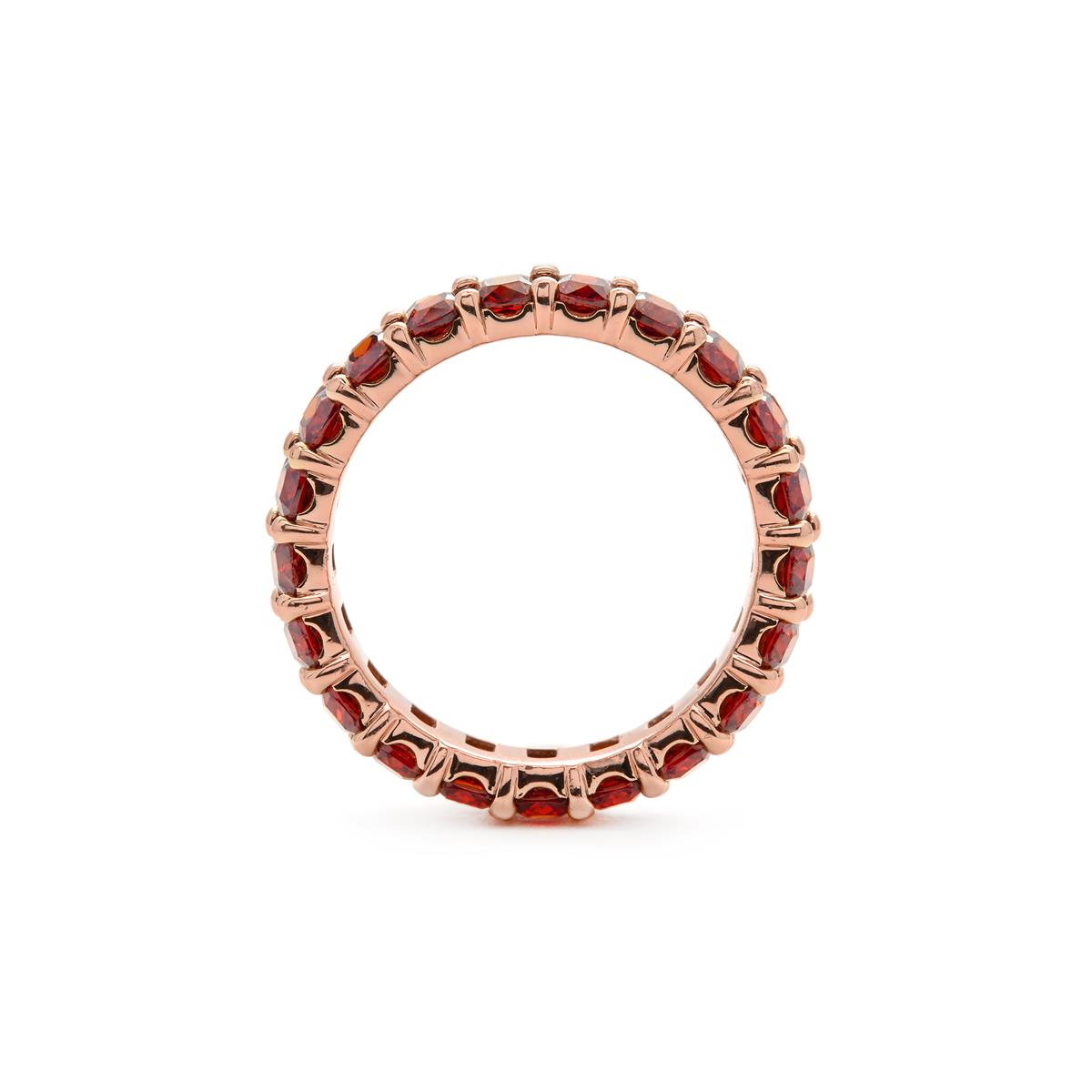Ruby Zircon Ring with 18k Yellow Gold Finish - Tomi