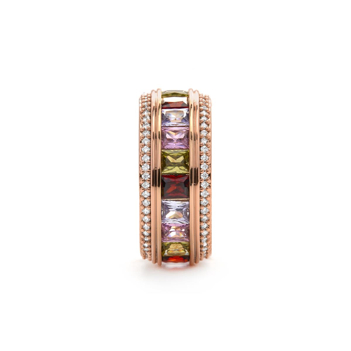 18k yellow gold plated Multicolor Zircon Ring - Maia