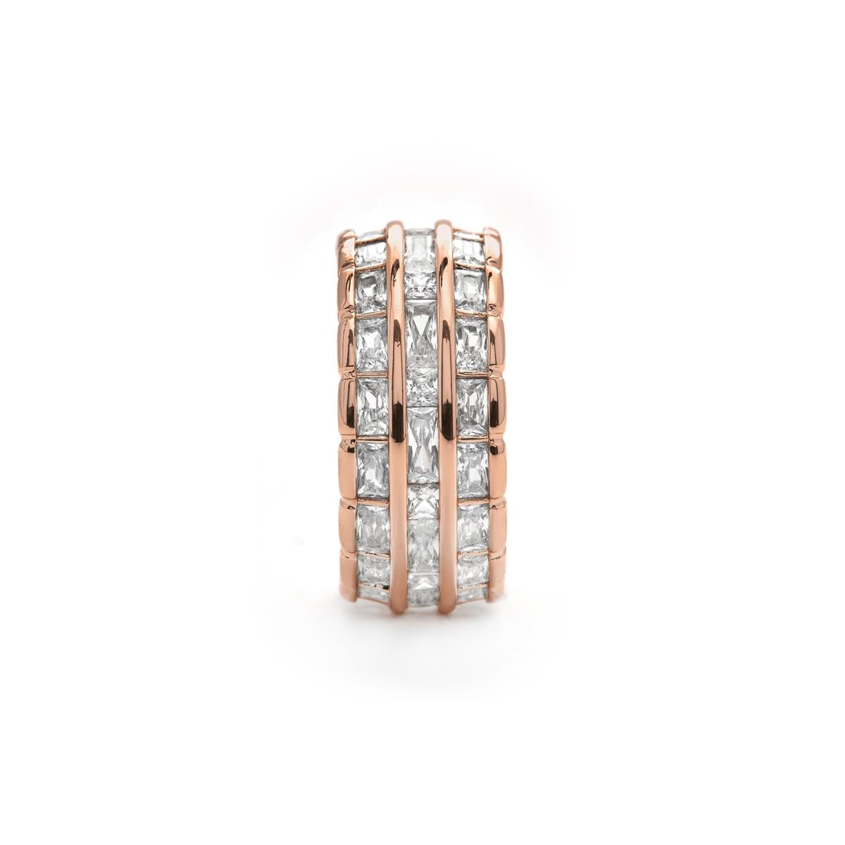 18k yellow gold-plated Brilliant Zircon Ring - Hudio