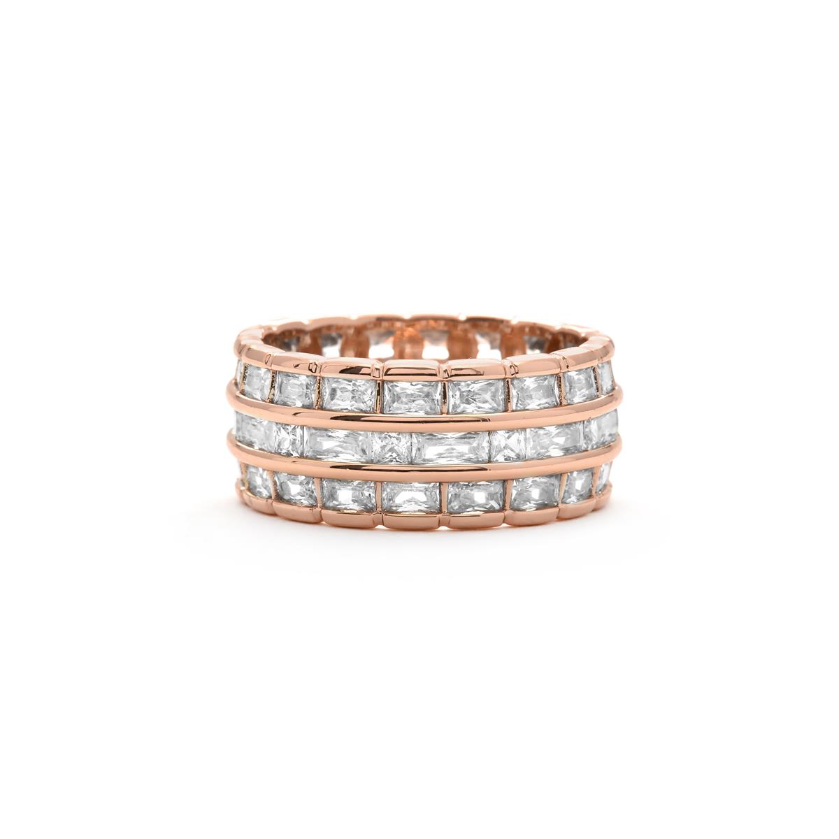 18k yellow gold-plated Brilliant Zircon Ring - Hudio