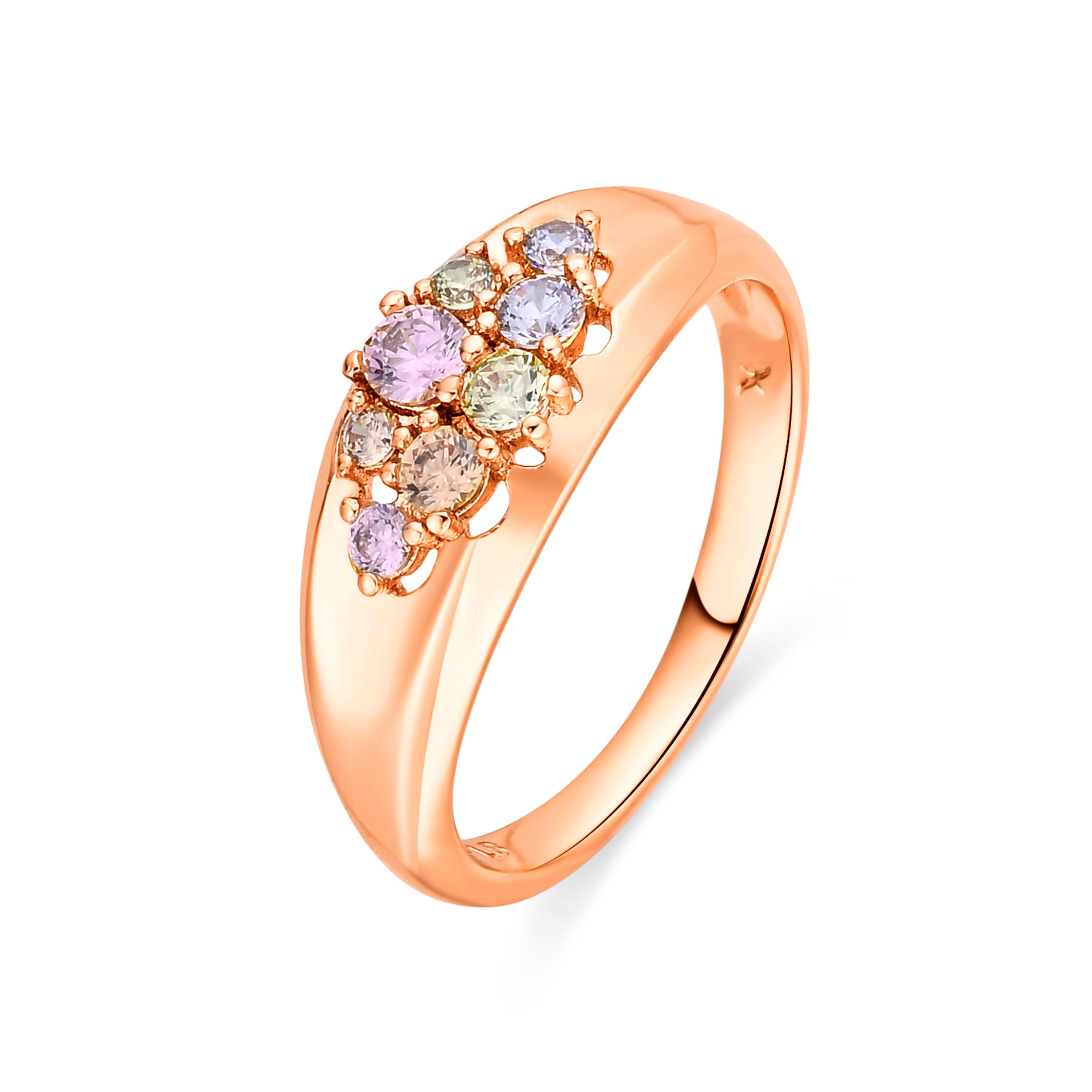 18k Yellow Gold Plated Brilliant Zircon Ring - Banuo
