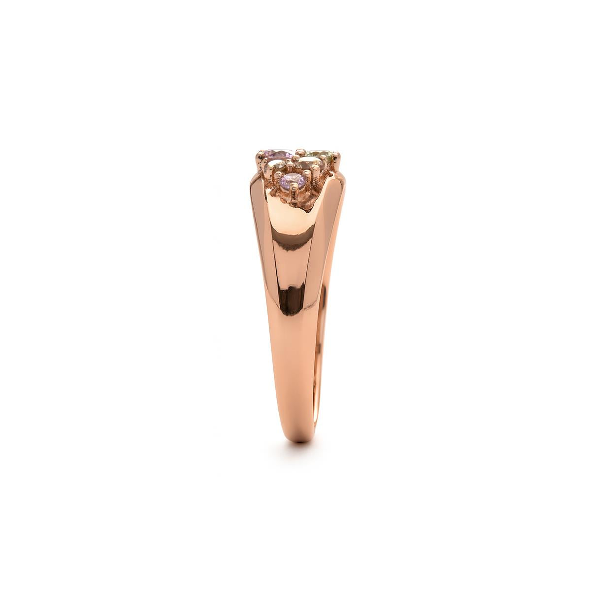18k Yellow Gold Plated Brilliant Zircon Ring - Banuo