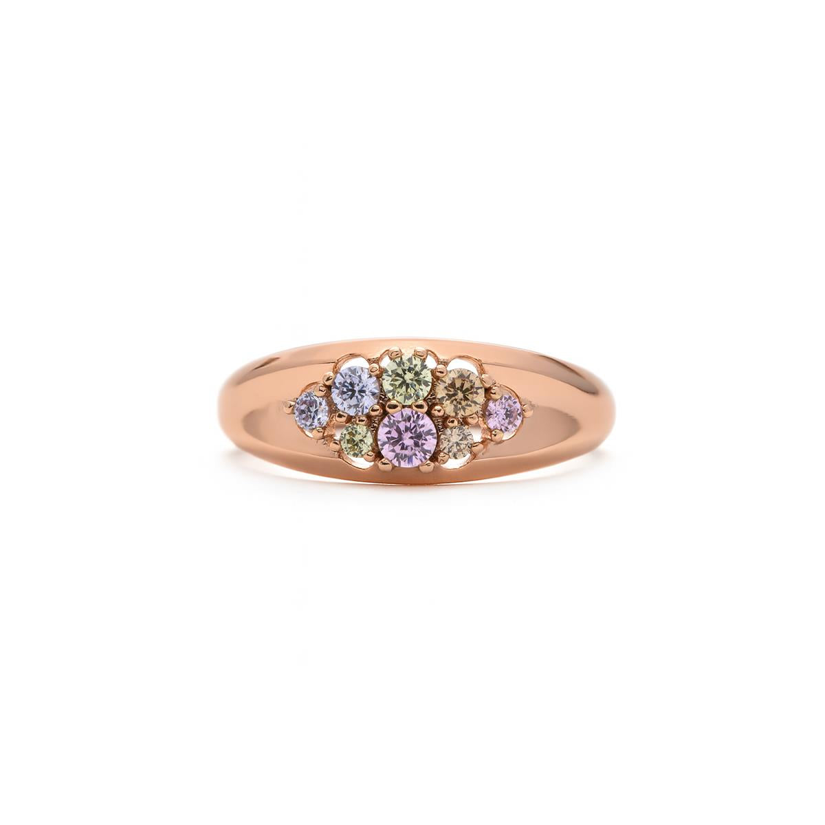18k Yellow Gold Plated Brilliant Zircon Ring - Banuo