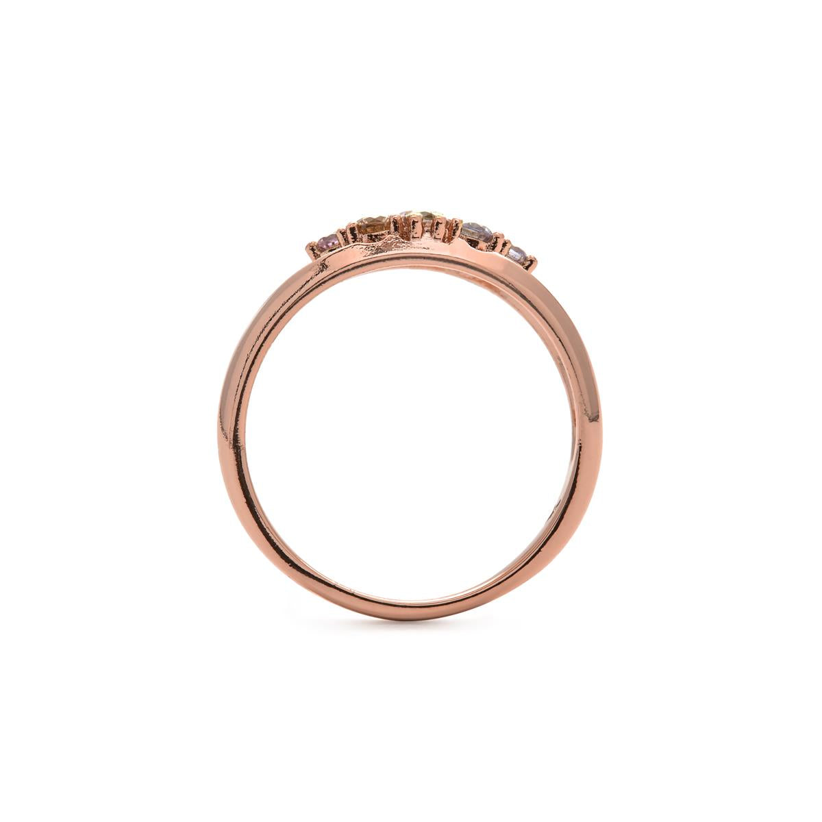 18k Yellow Gold Plated Brilliant Zircon Ring - Banuo