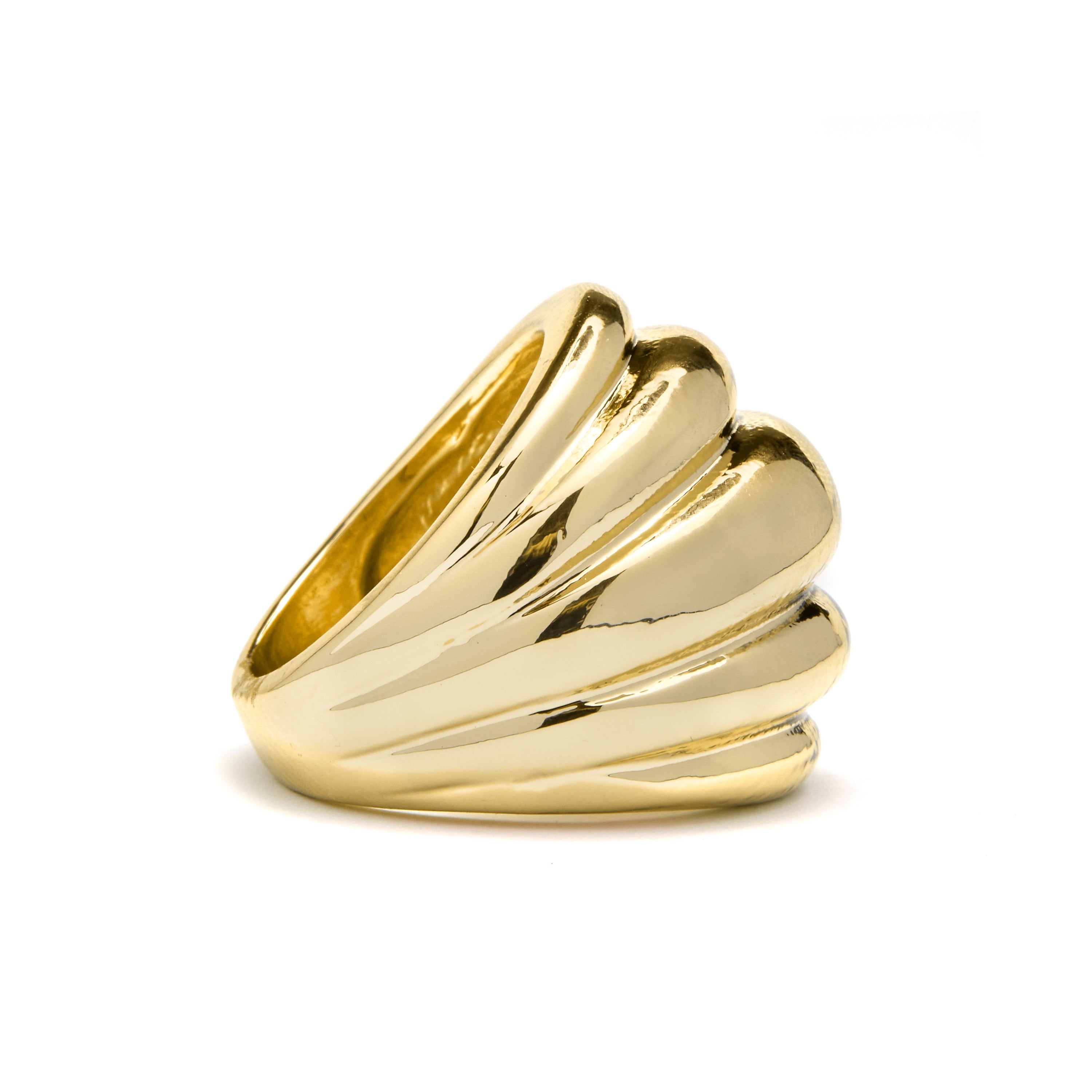 18K yellow gold finished ring - Abalt
