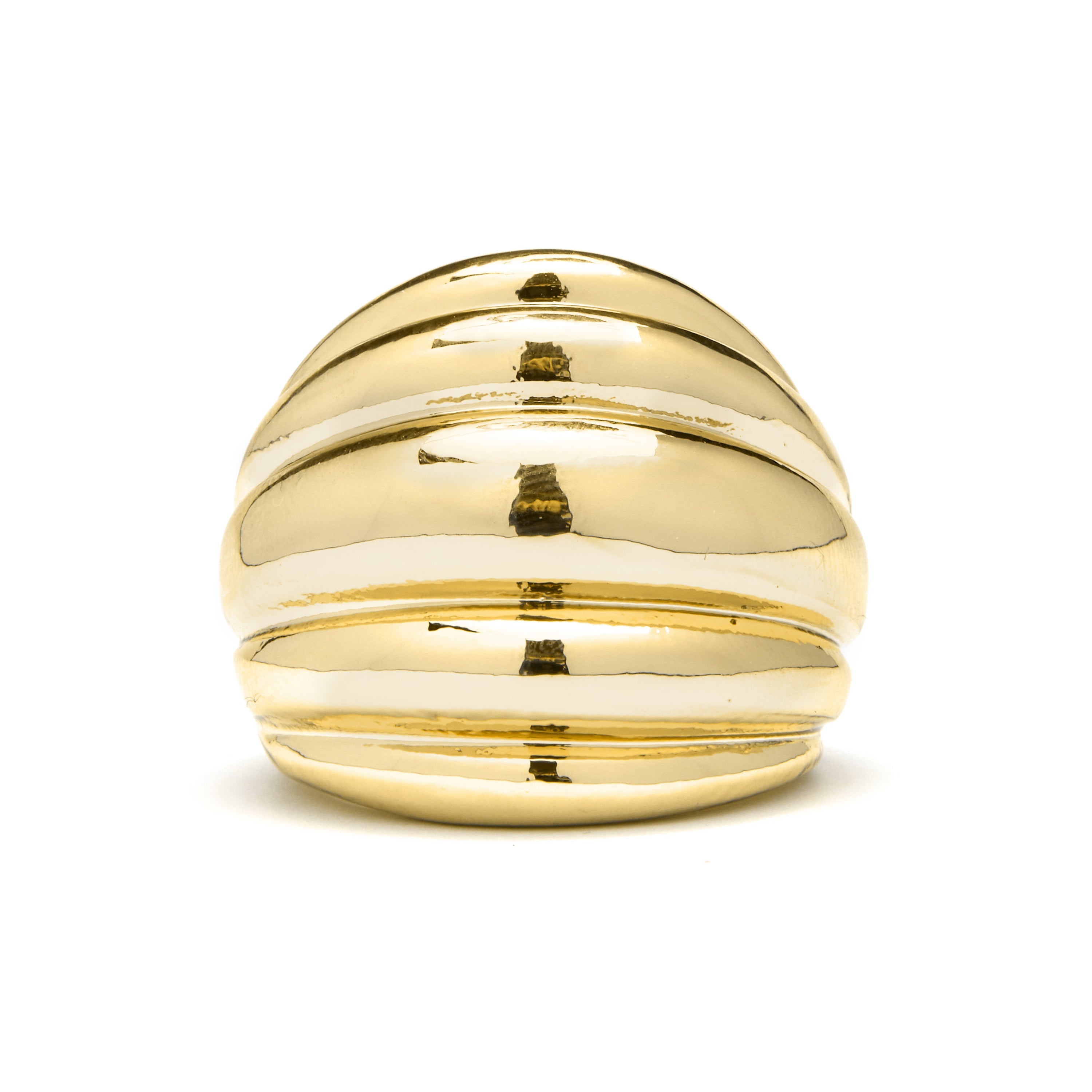 18K yellow gold finished ring - Abalt