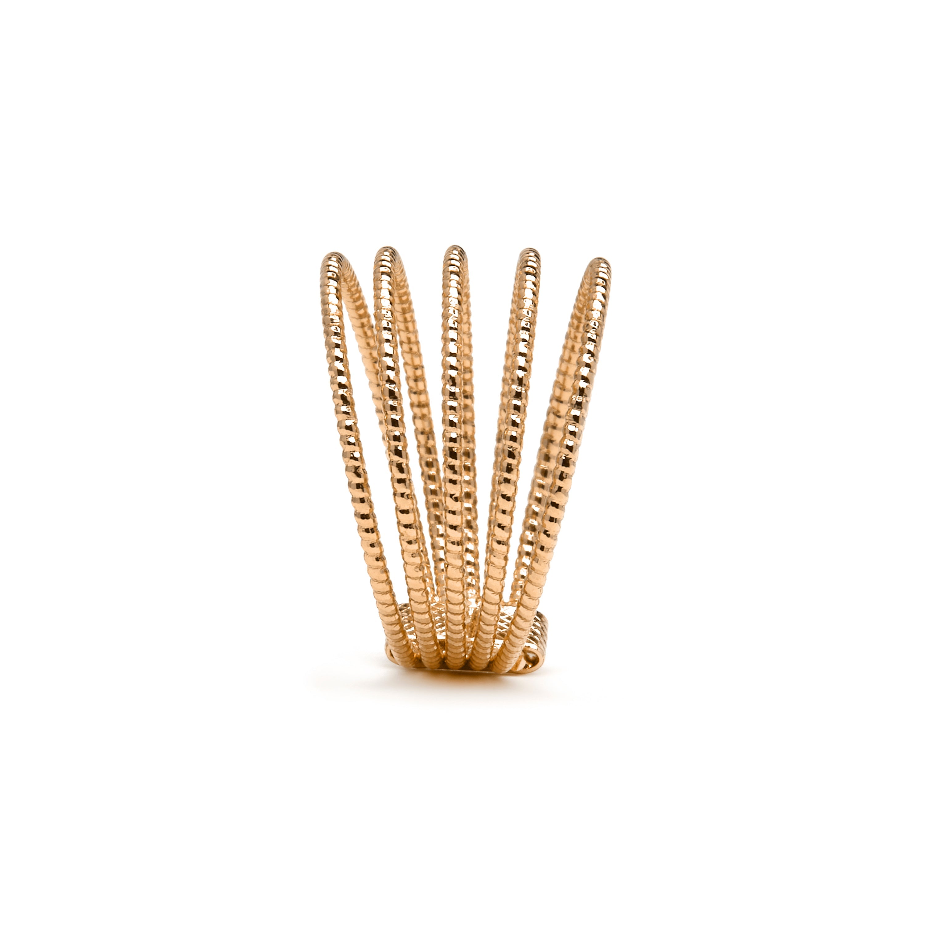 18k yellow gold finish ring with brilliant zirconia - Epcama