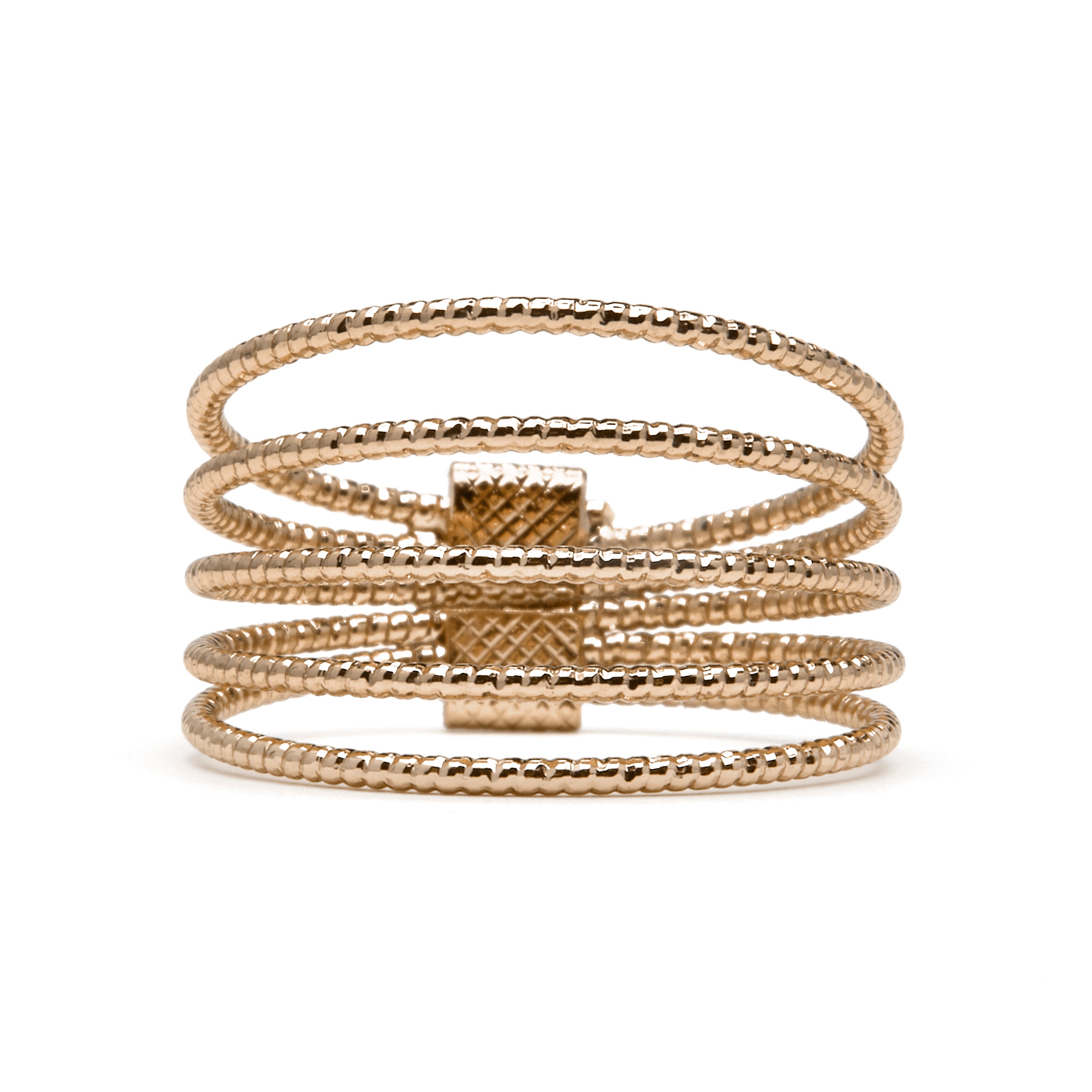18k yellow gold finish ring with brilliant zirconia - Epcama