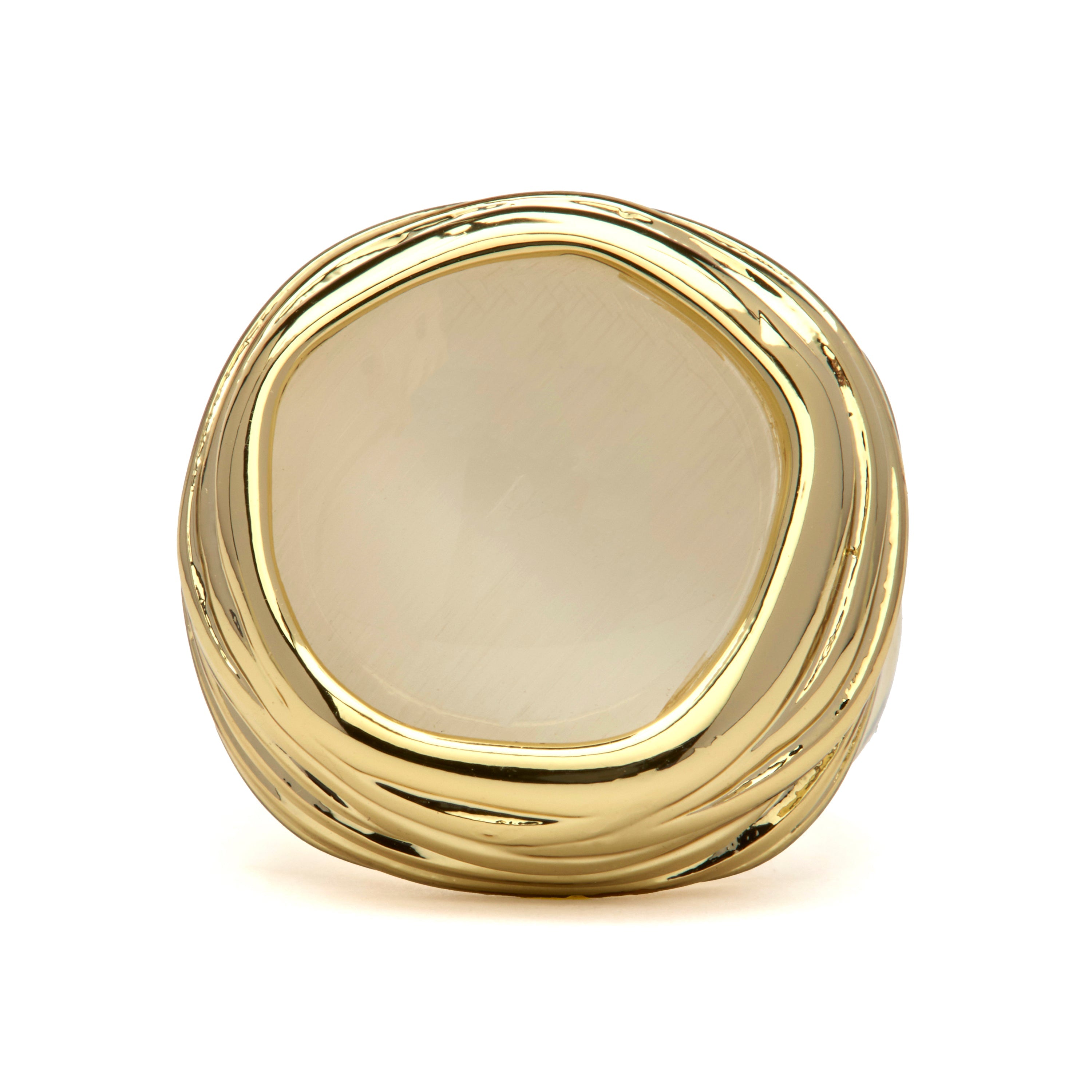 18k Yellow Gold Finish Cat Eye Ring - Kiqau