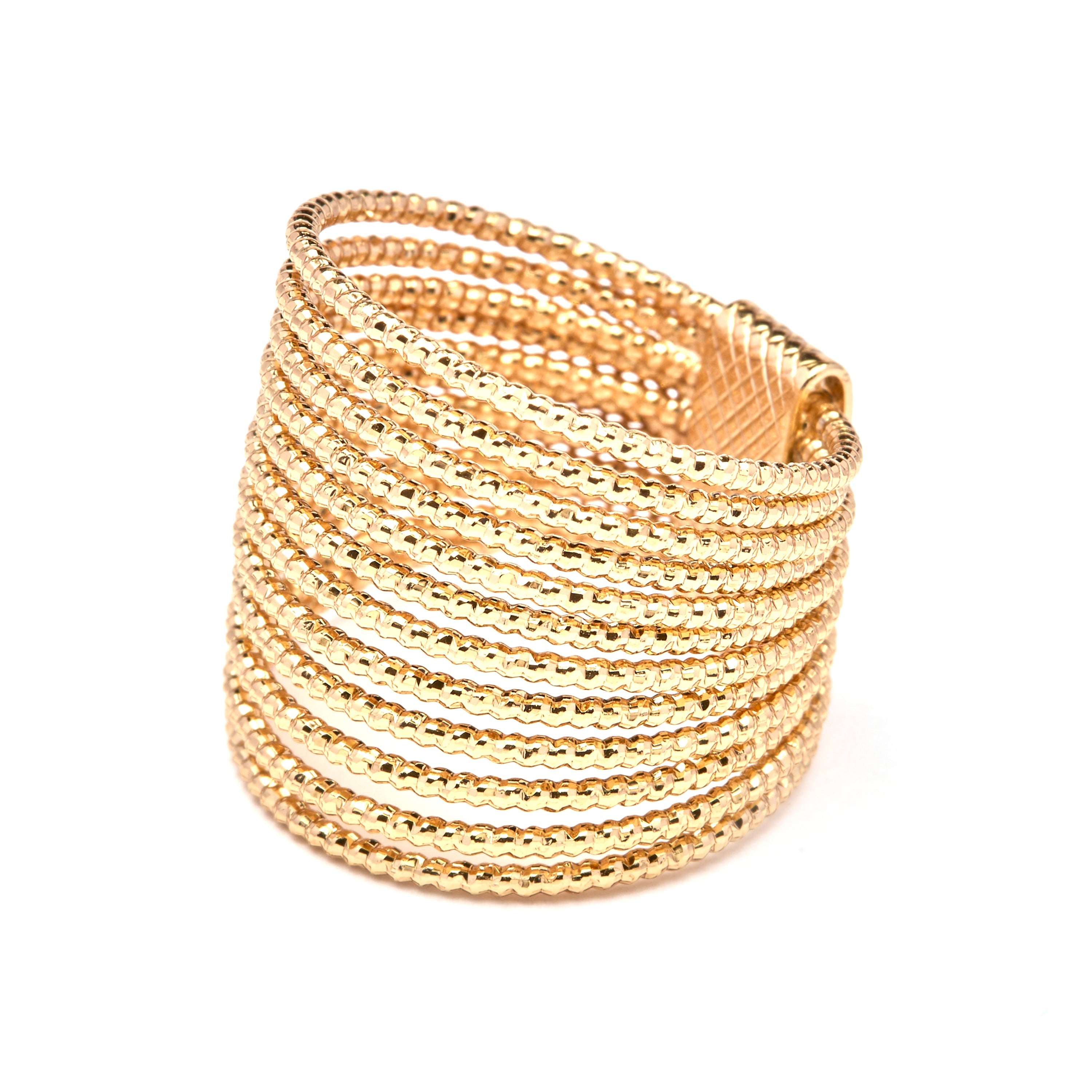 Brilliant Zircon Ring with 18k Yellow Gold Plating - Mika