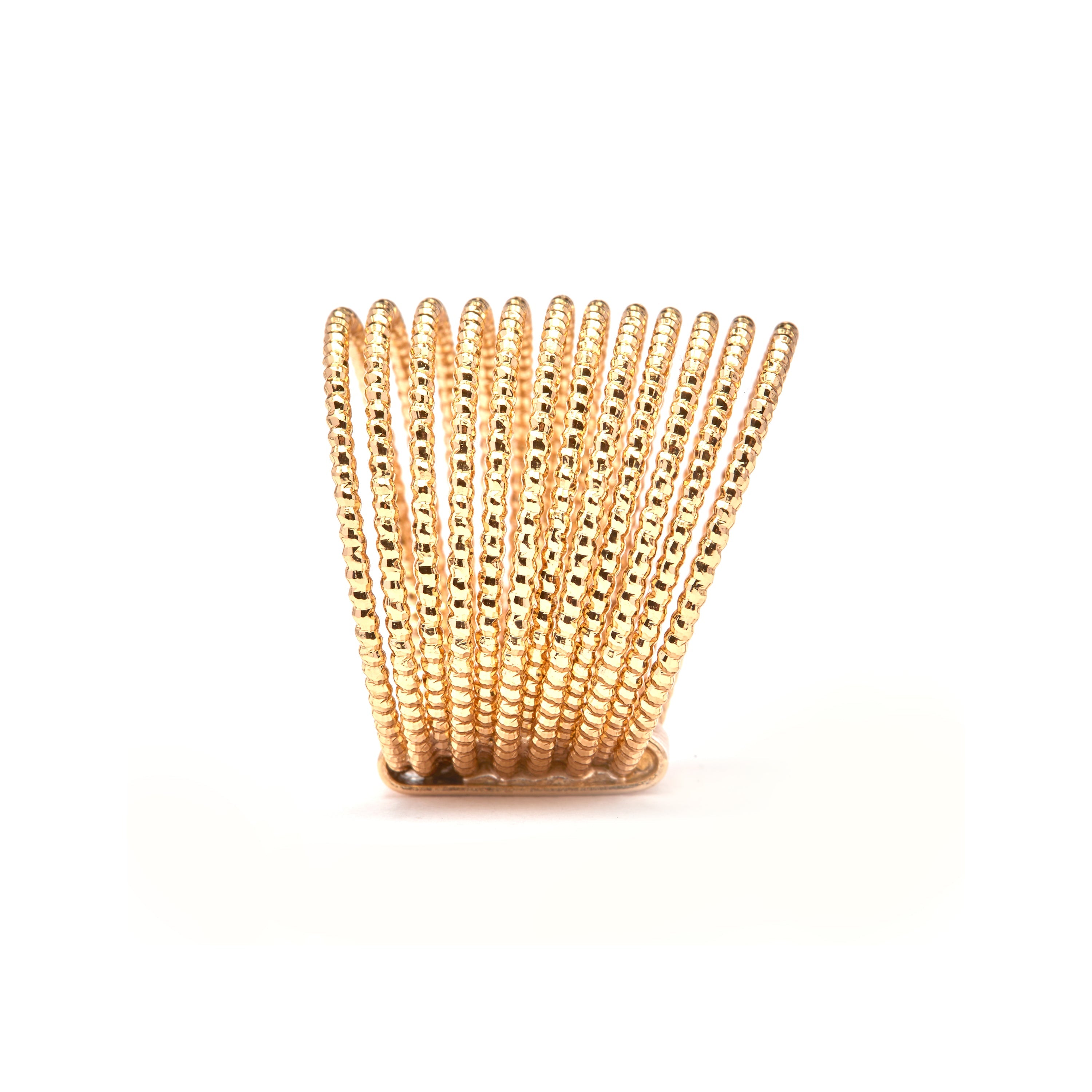 Brilliant Zircon Ring with 18k Yellow Gold Plating - Mika