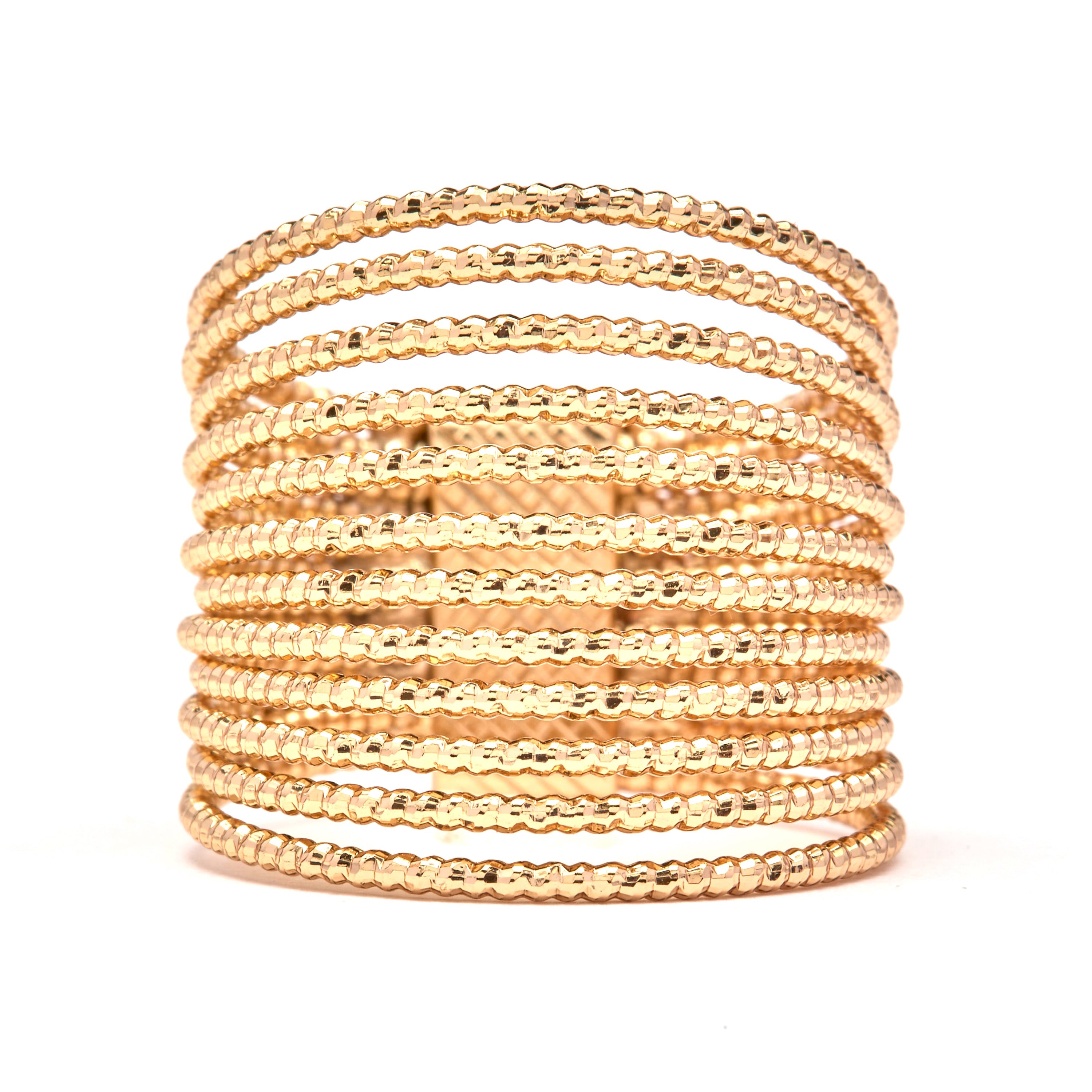 Brilliant Zircon Ring with 18k Yellow Gold Plating - Mika