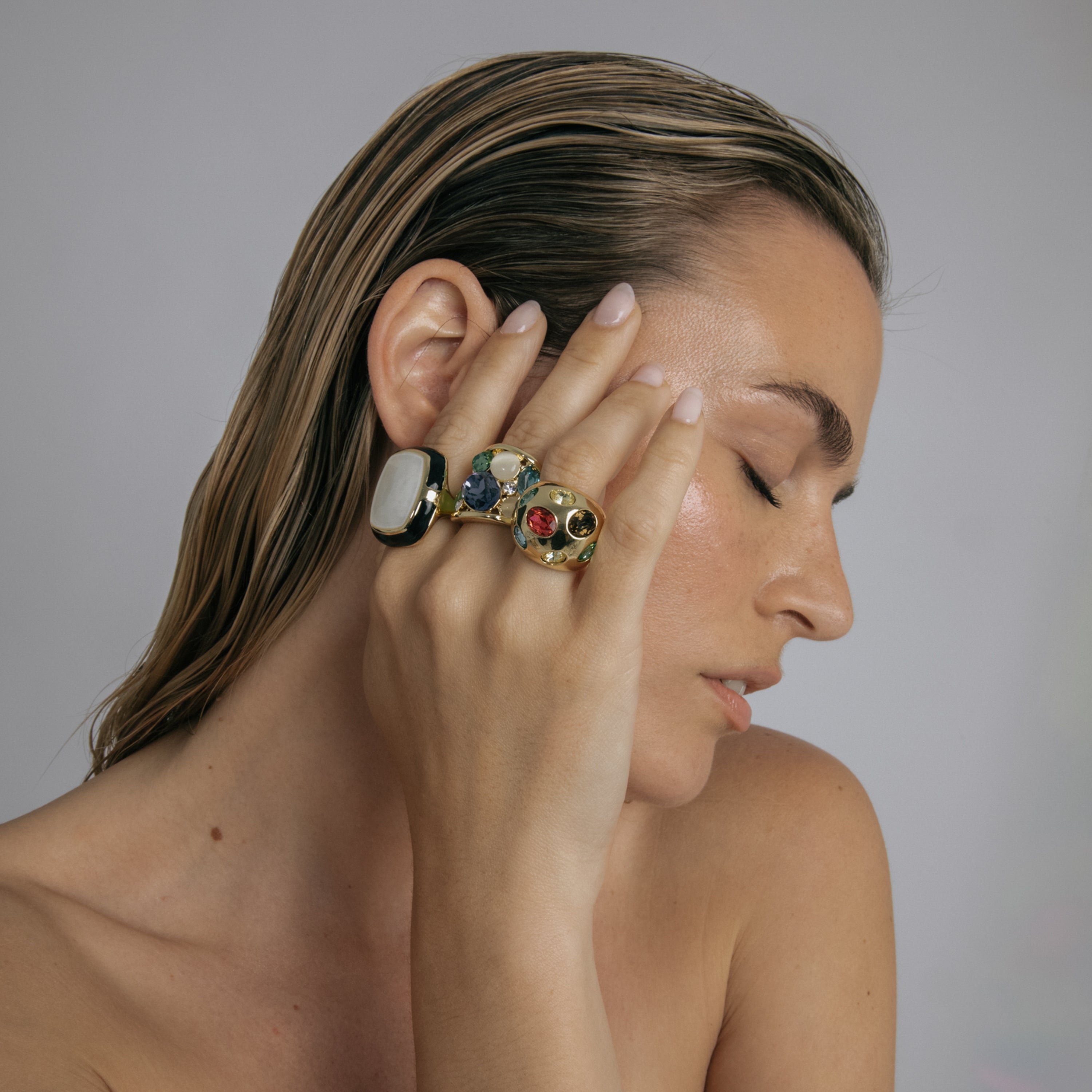 18k yellow gold plated ring - Sirju