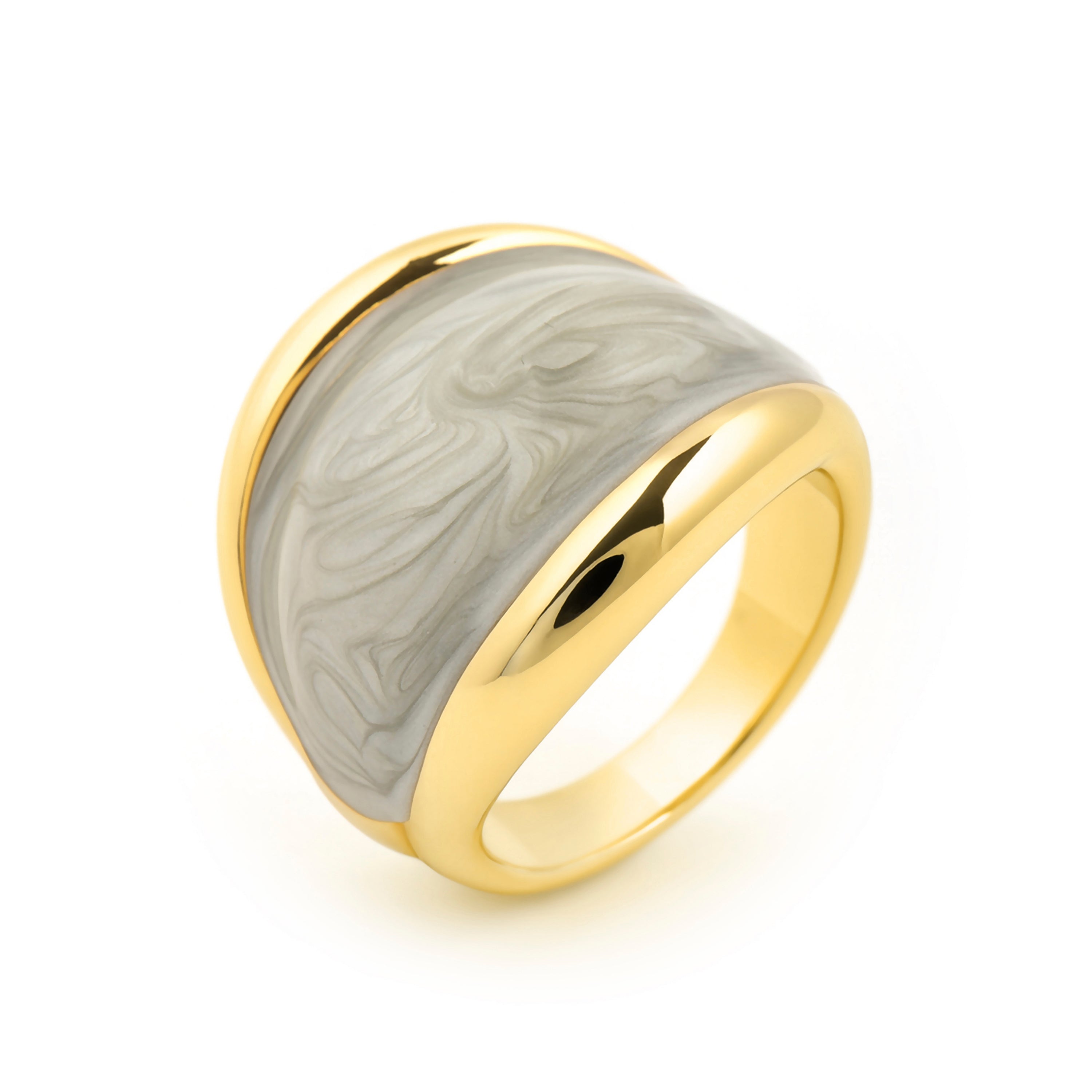 Green Lacquered Ring finished in 18k yellow gold - Sul