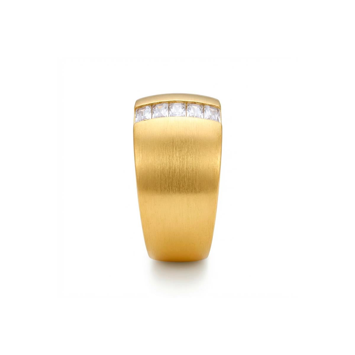 18k Yellow Gold Plated Brilliant Zircon Ring - Hiddon