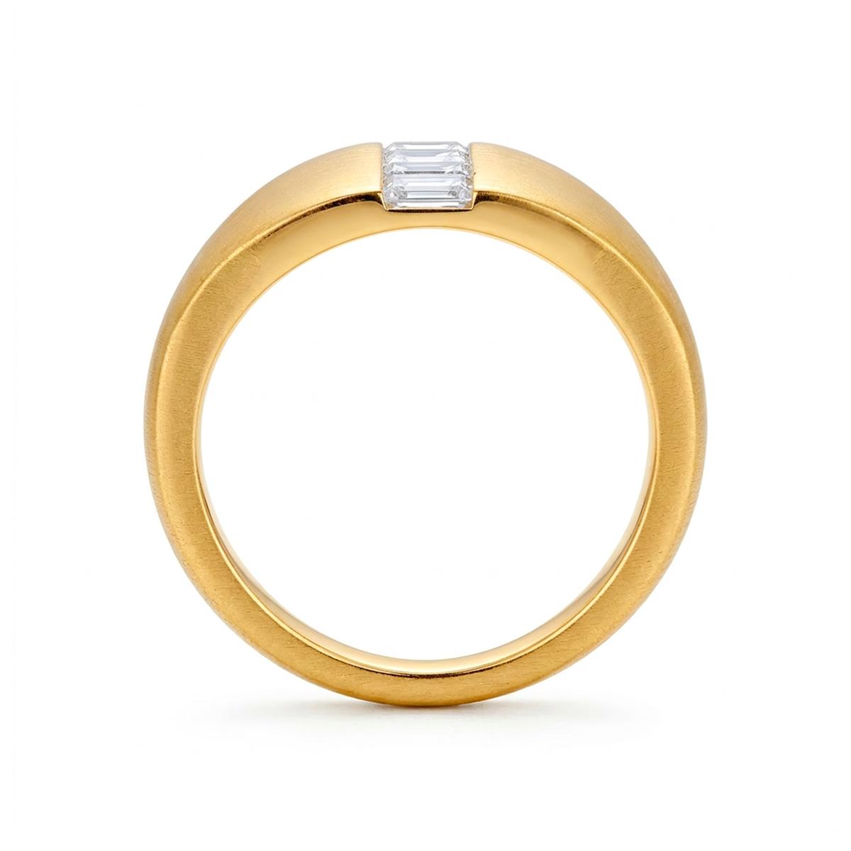 18k Yellow Gold Plated Brilliant Zircon Ring - Hiddon