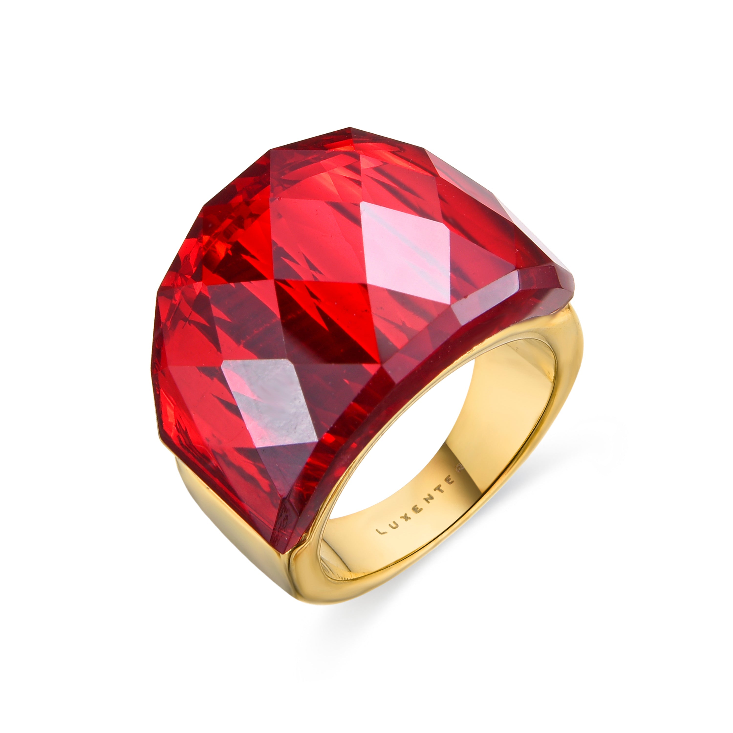 Ring with Hydrothermal Onyx Quartz finished in 18K yellow gold - Fadino