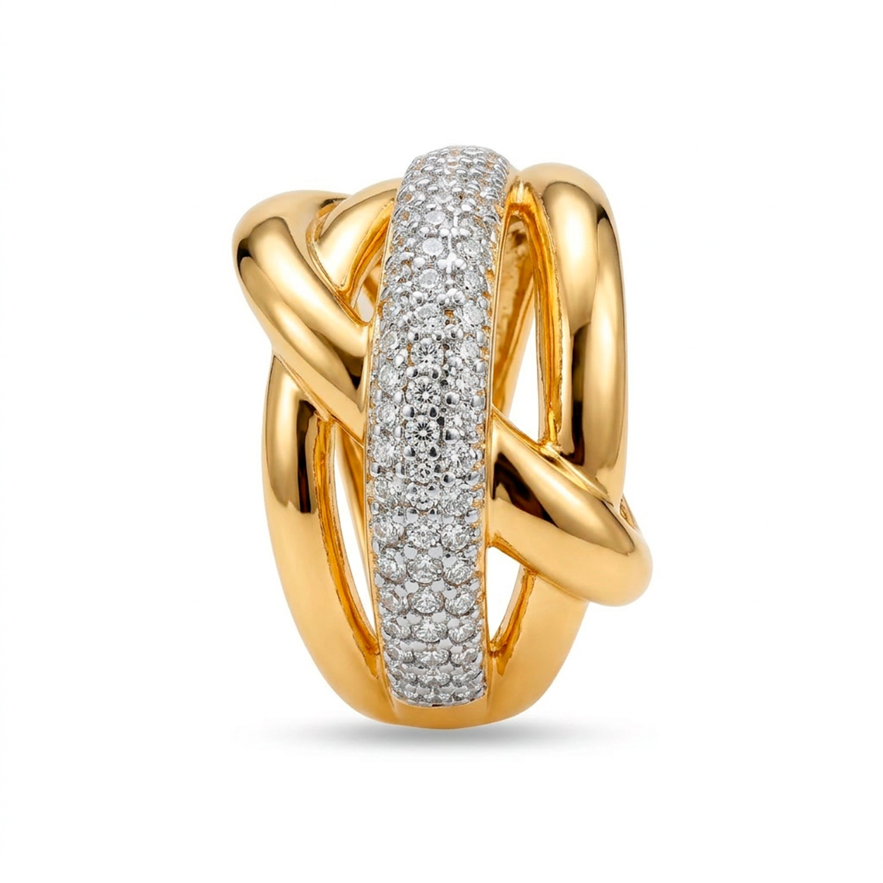 18k yellow gold-plated Brilliant Zirconia ring - Gola