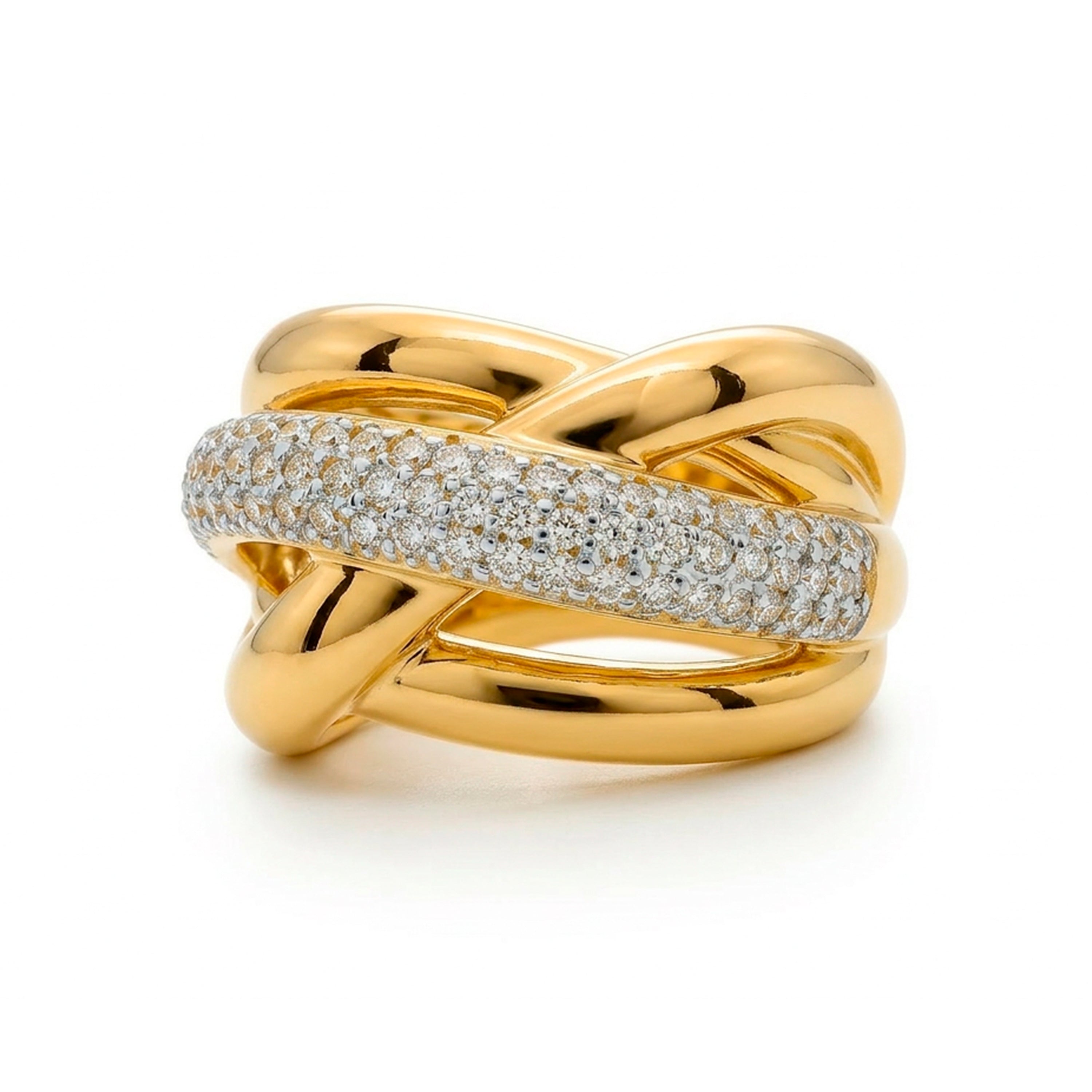 18k yellow gold-plated Brilliant Zirconia ring - Gola