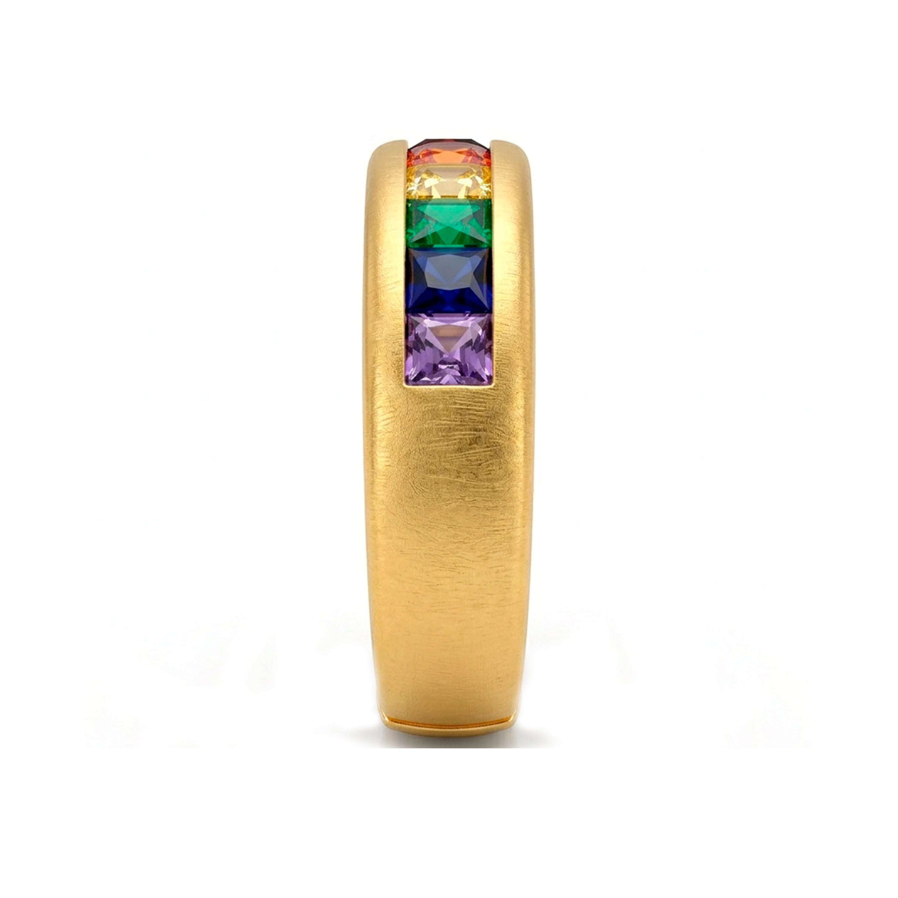 Anillo de Circonita Multicolor acabado en oro amarillo de 18k - Kasee