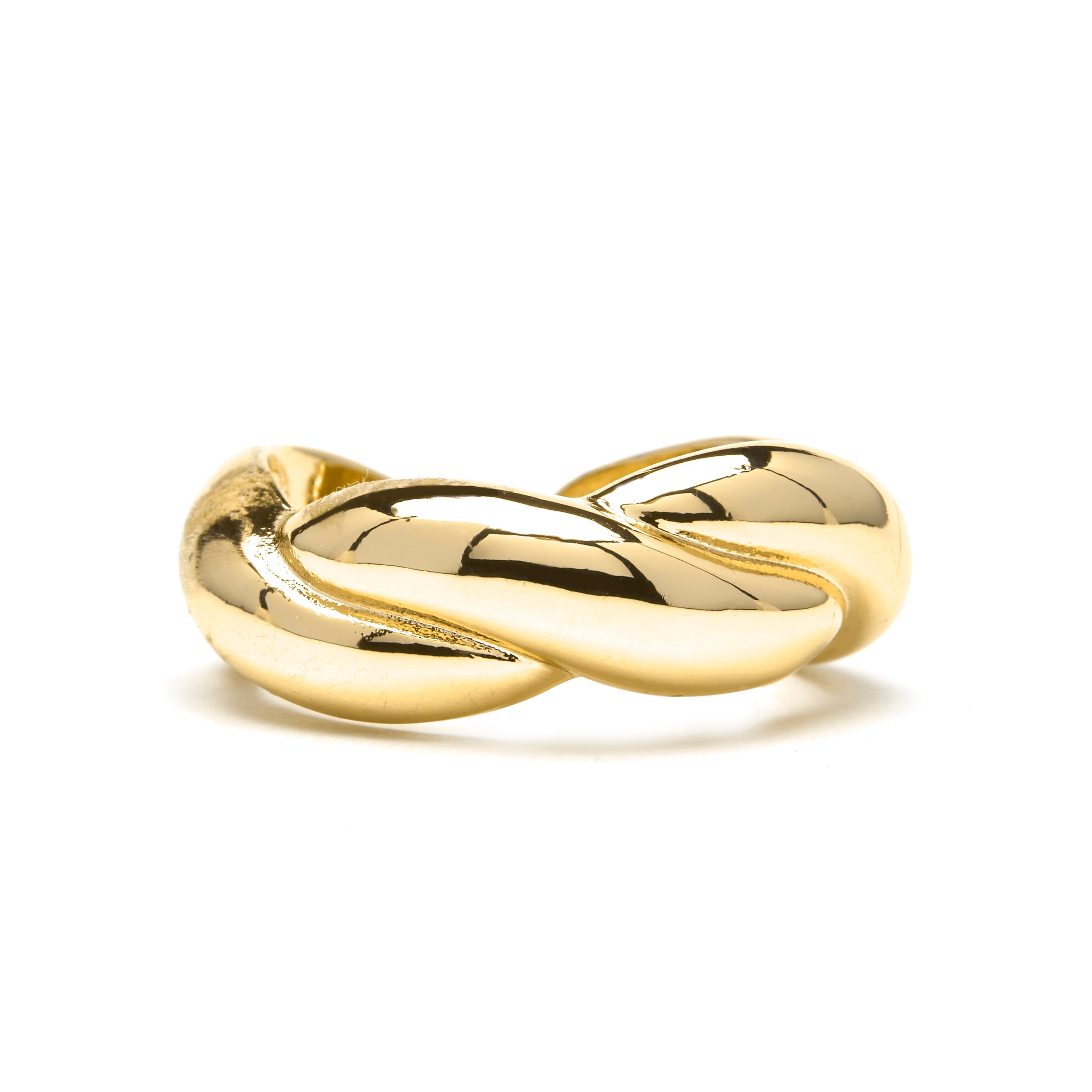 18k Yellow Gold-Plated Ring - Fayna