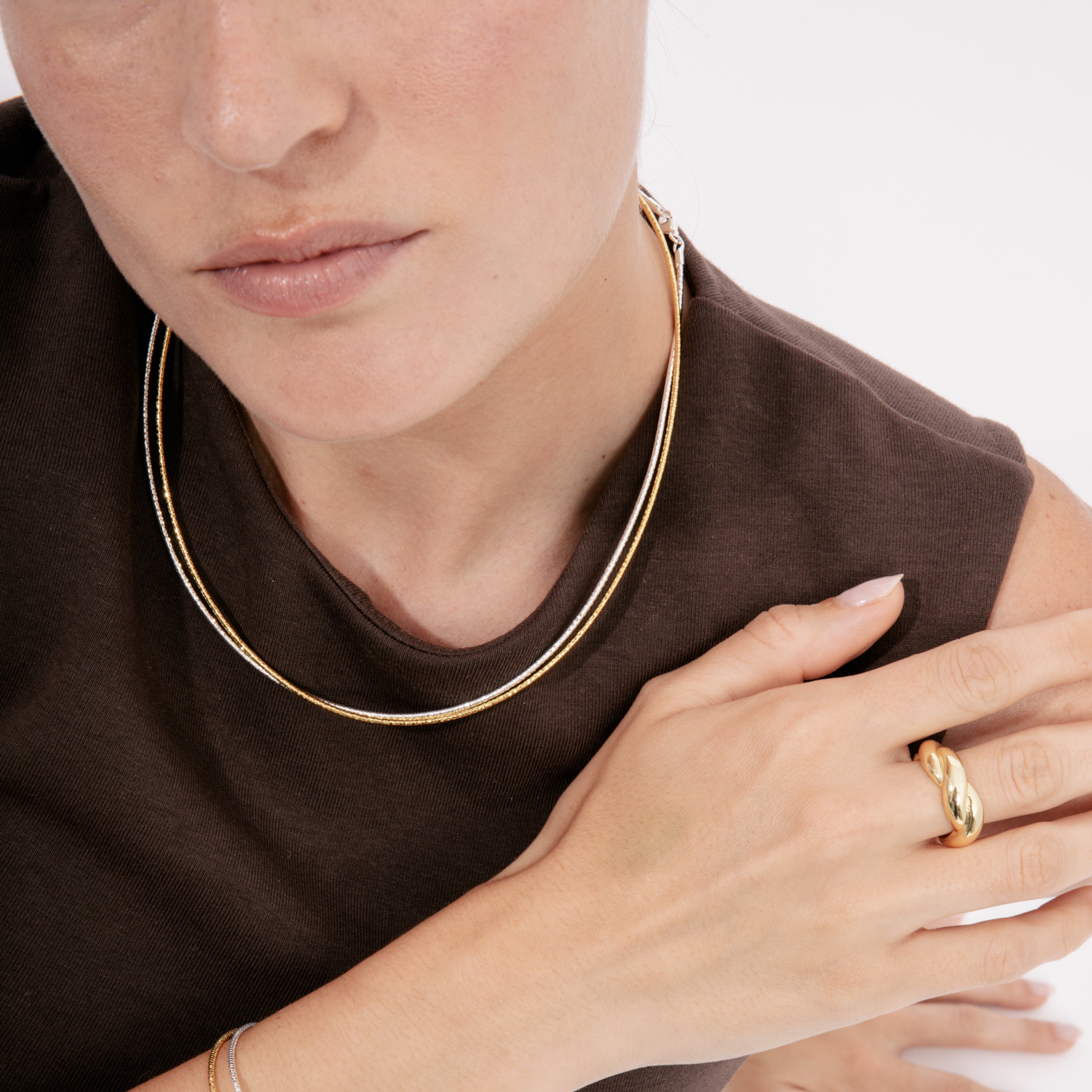 18k Yellow Gold-Plated Ring - Fayna