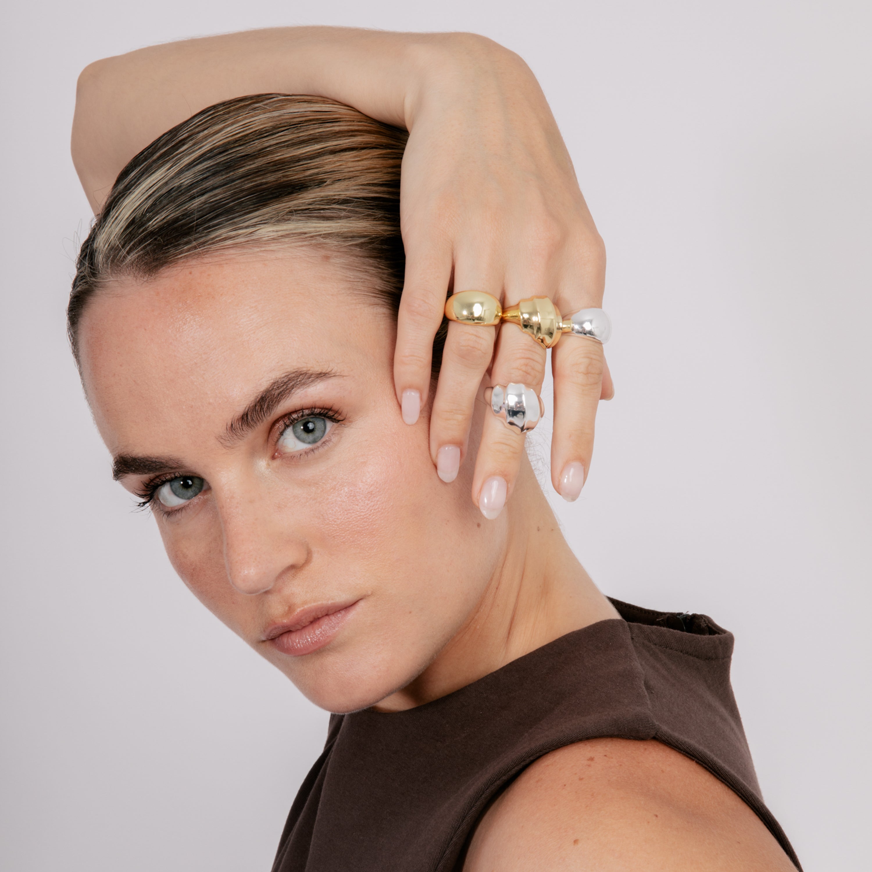 18k Yellow Gold Plated Ring - Nura