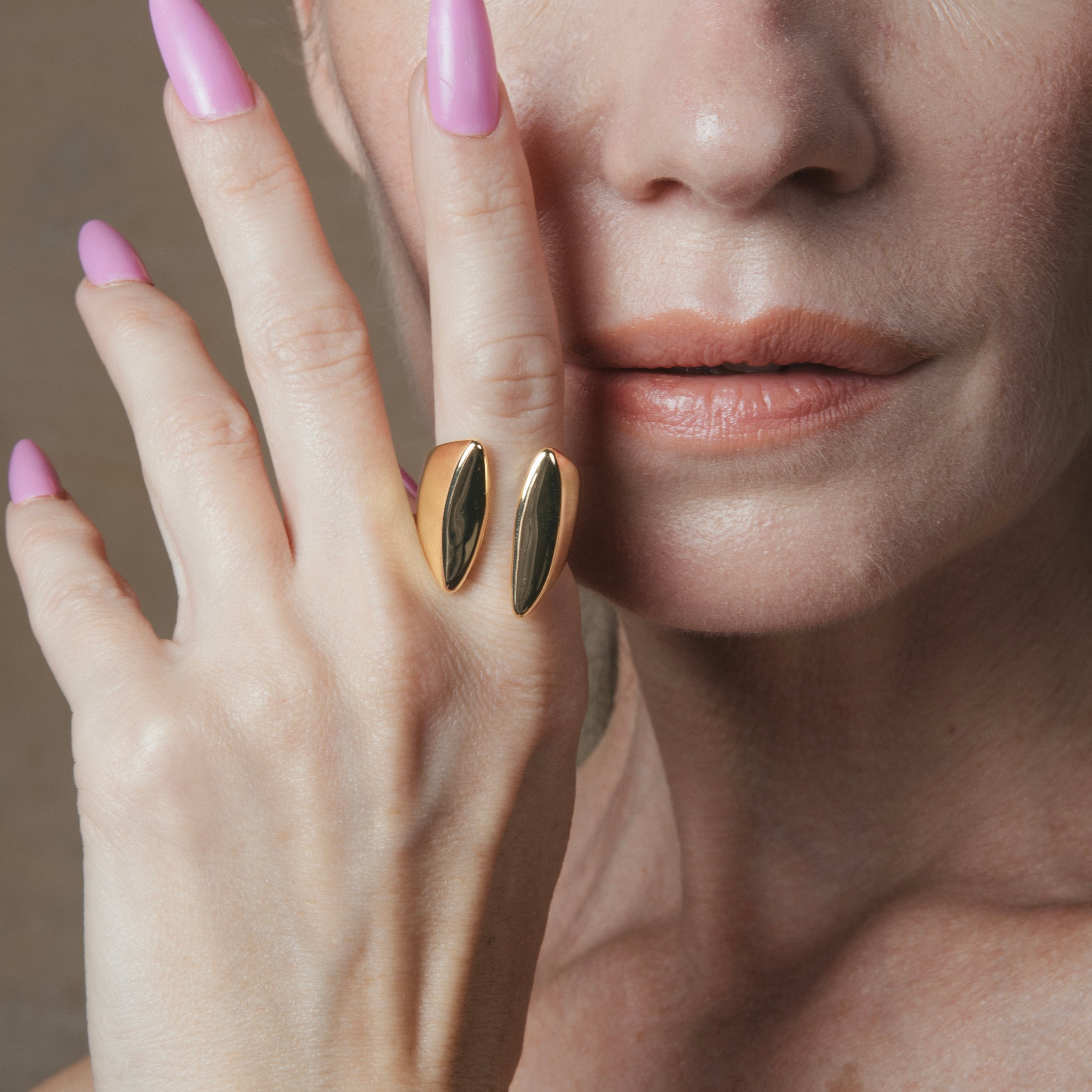 18k yellow gold plated ring - Yaslah