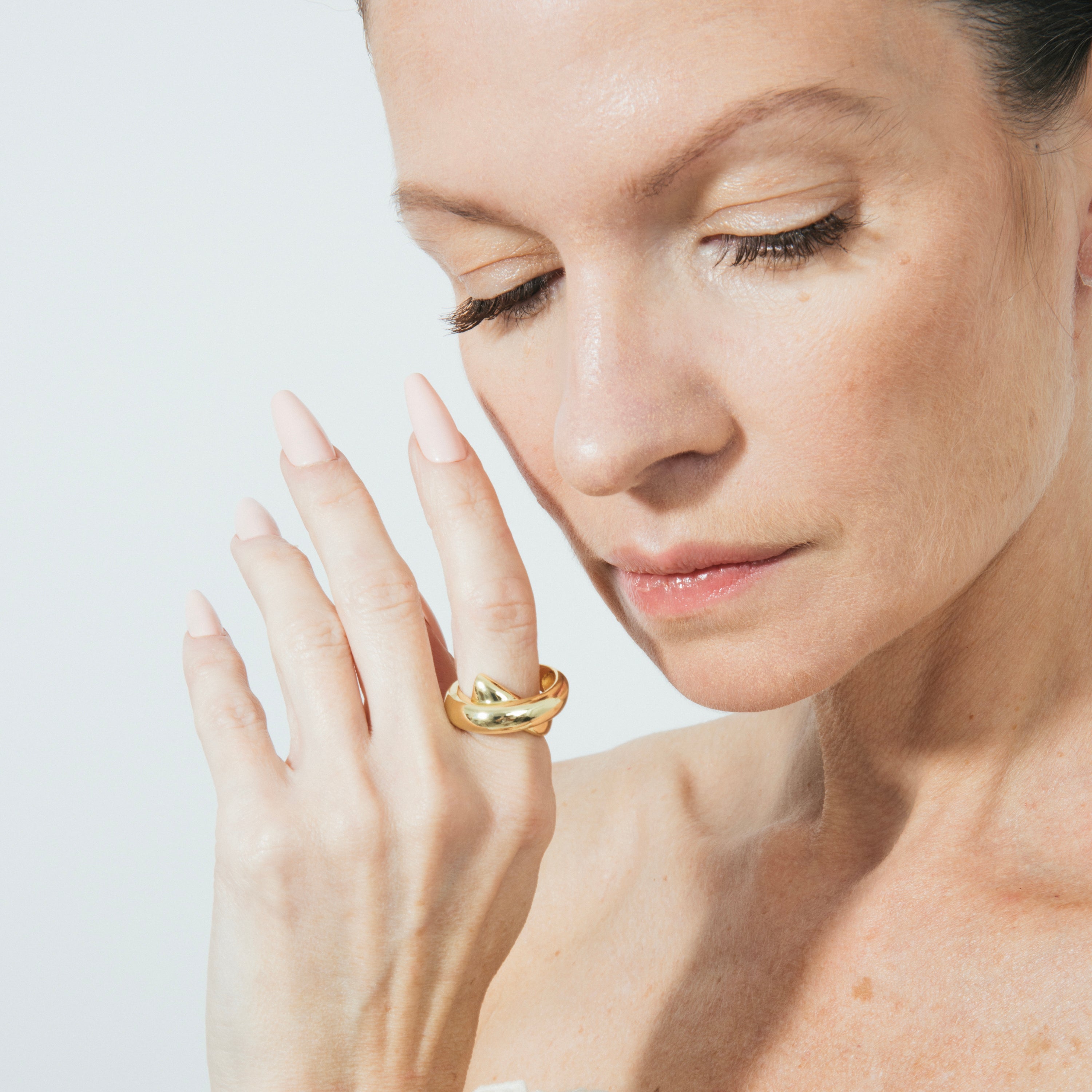 18k yellow gold plated ring - Nacui