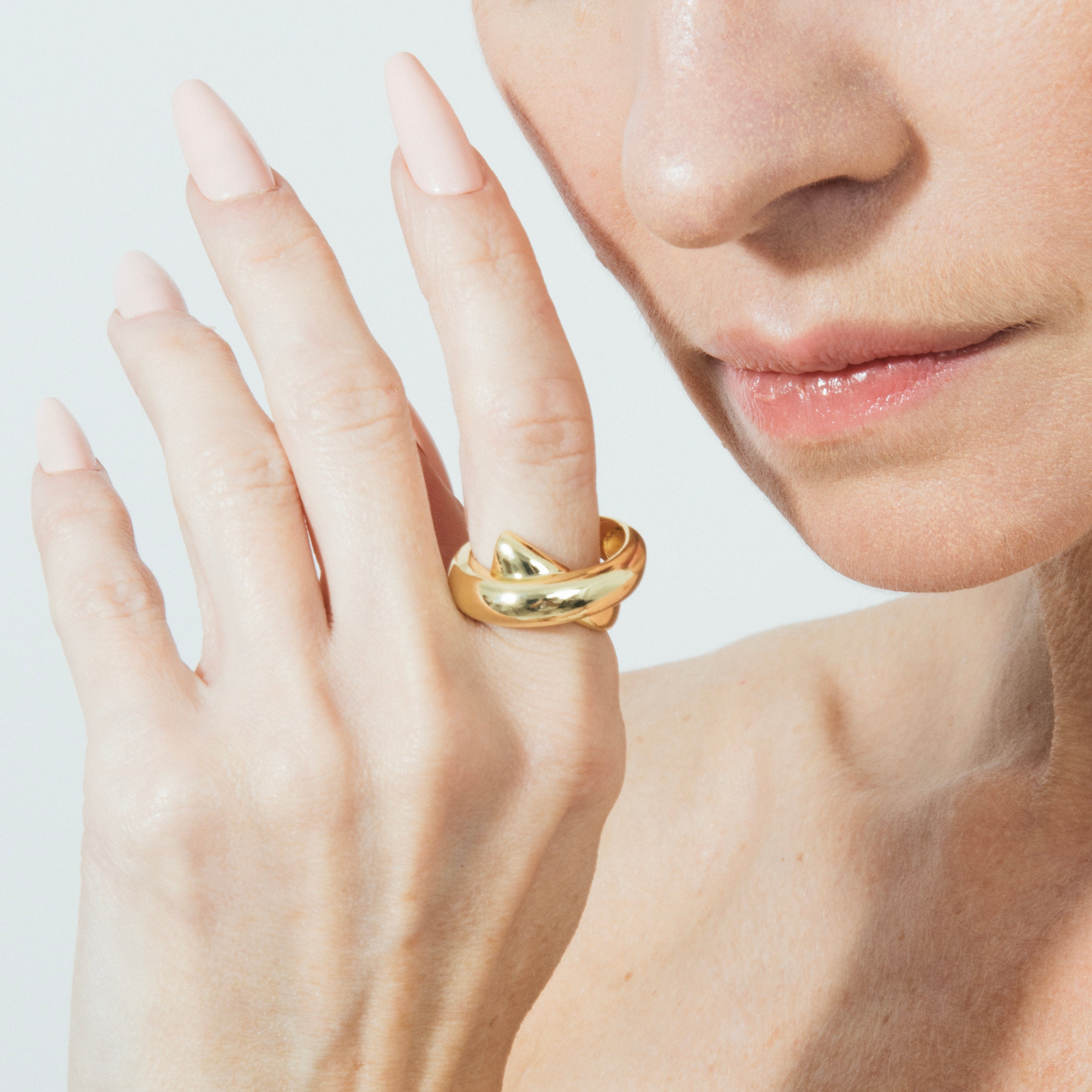 18k yellow gold plated ring - Nacui