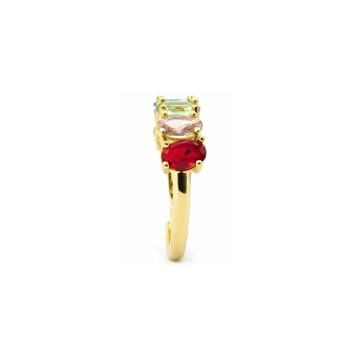Anillo de Circonita Multicolor acabado en oro amarillo de 18k - Draghi
