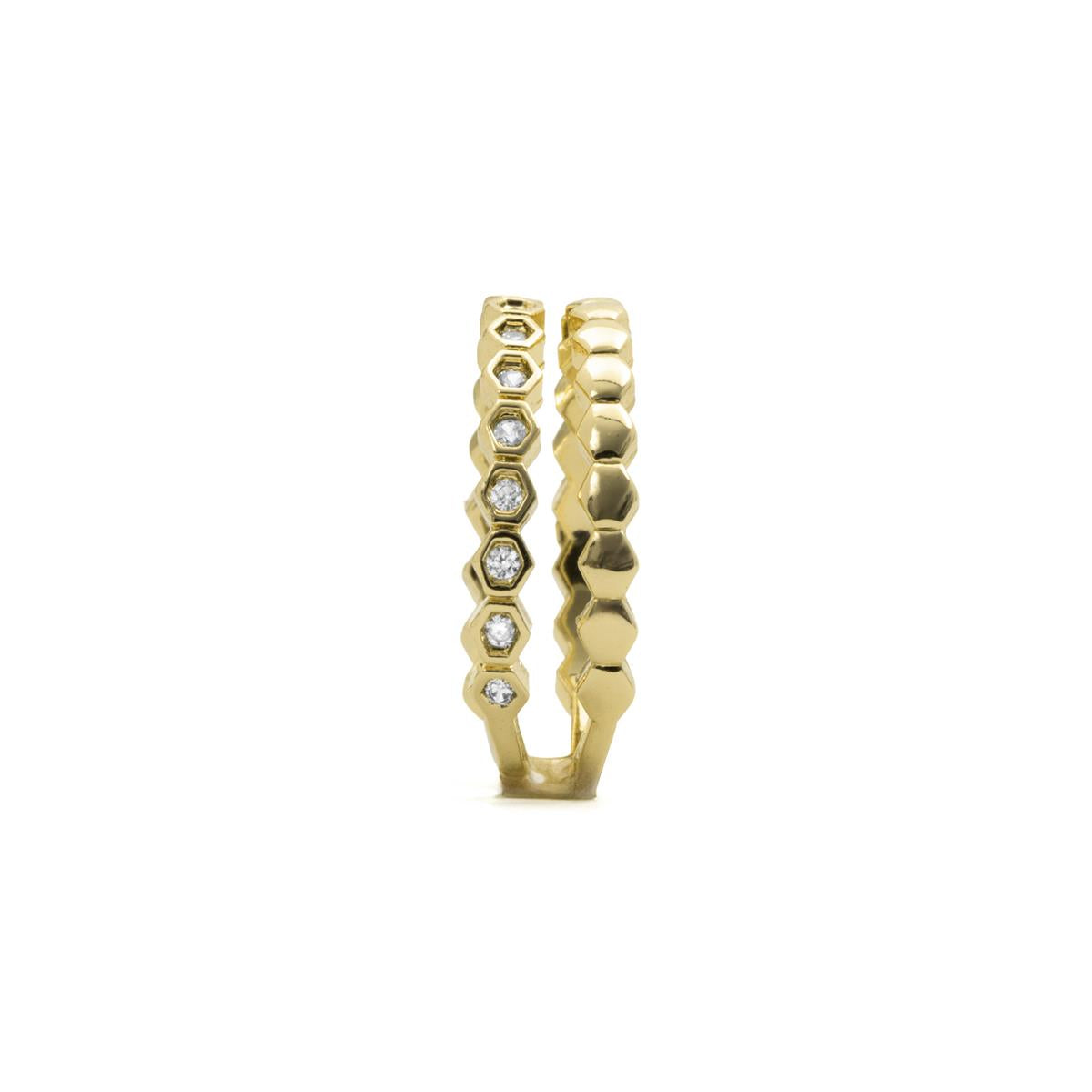 Anami - 18k Yellow Gold Plated Brilliant Zircon Ring