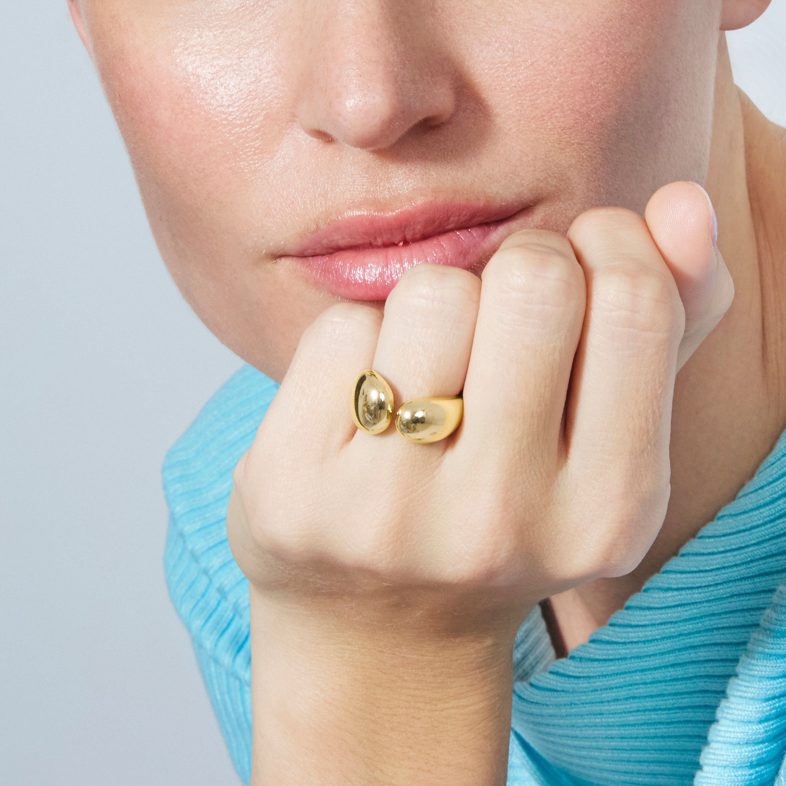 18k yellow gold plated ring - Bubty