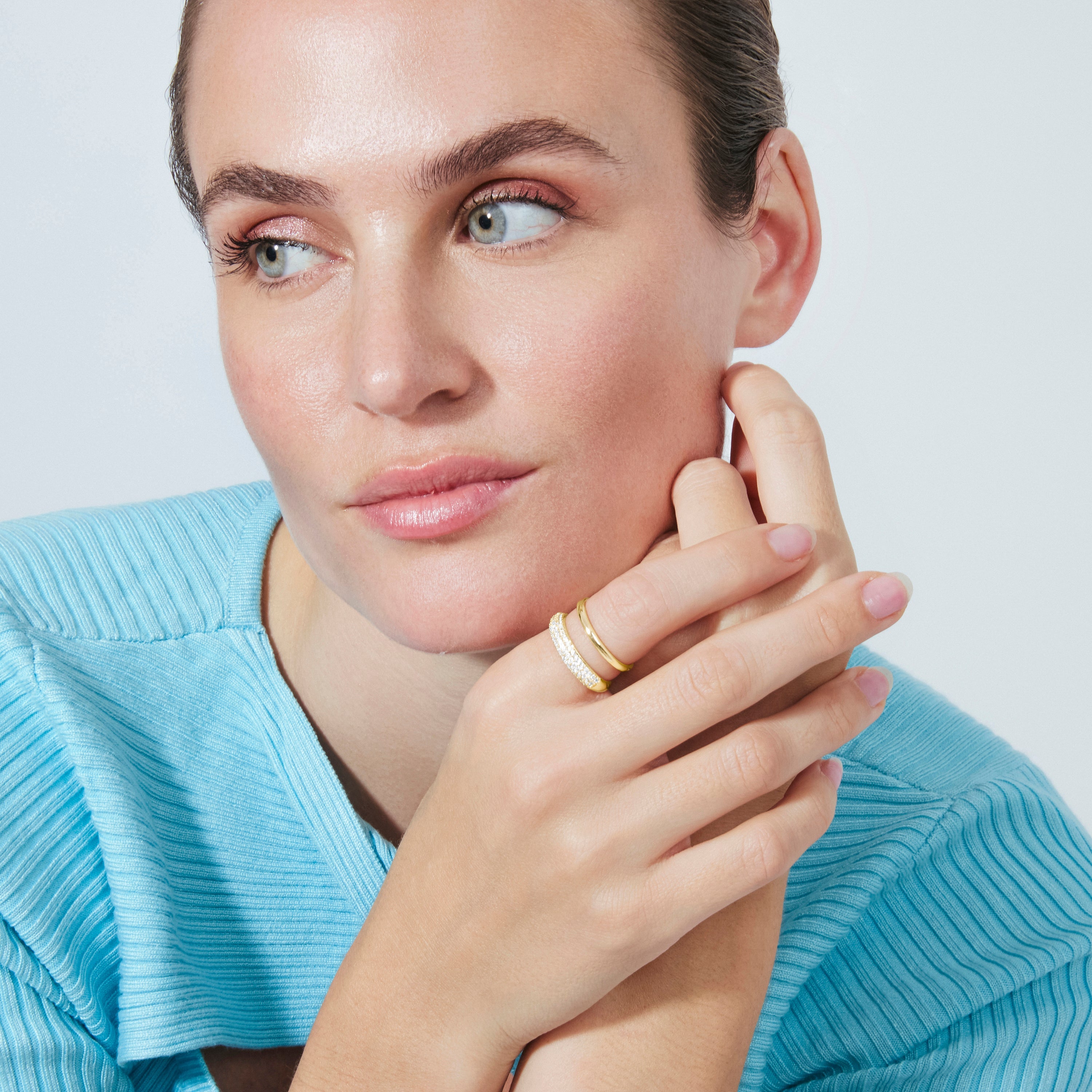 18k Yellow Gold Plated Brilliant Zircon Ring - Armoshi