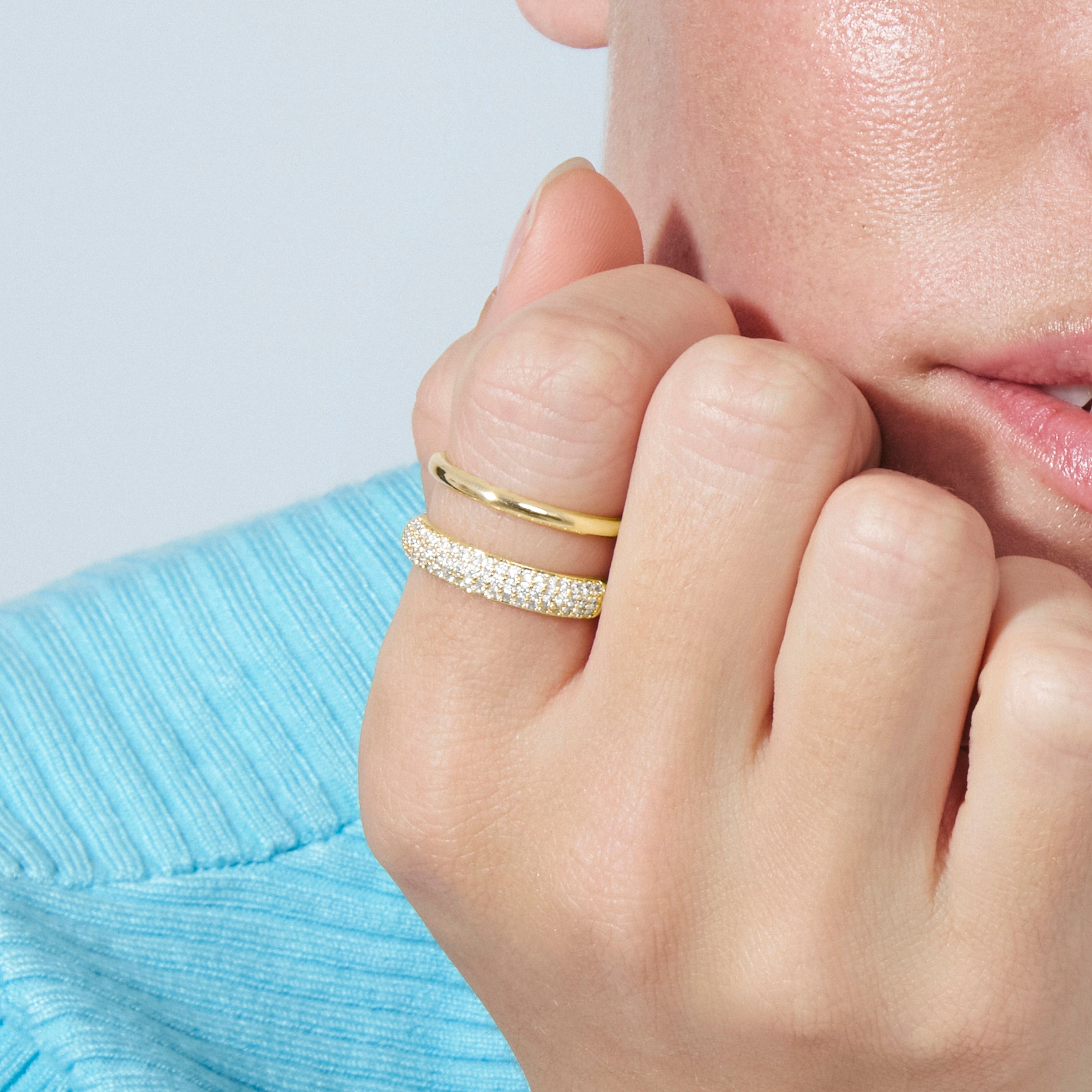 18k Yellow Gold Plated Brilliant Zircon Ring - Armoshi